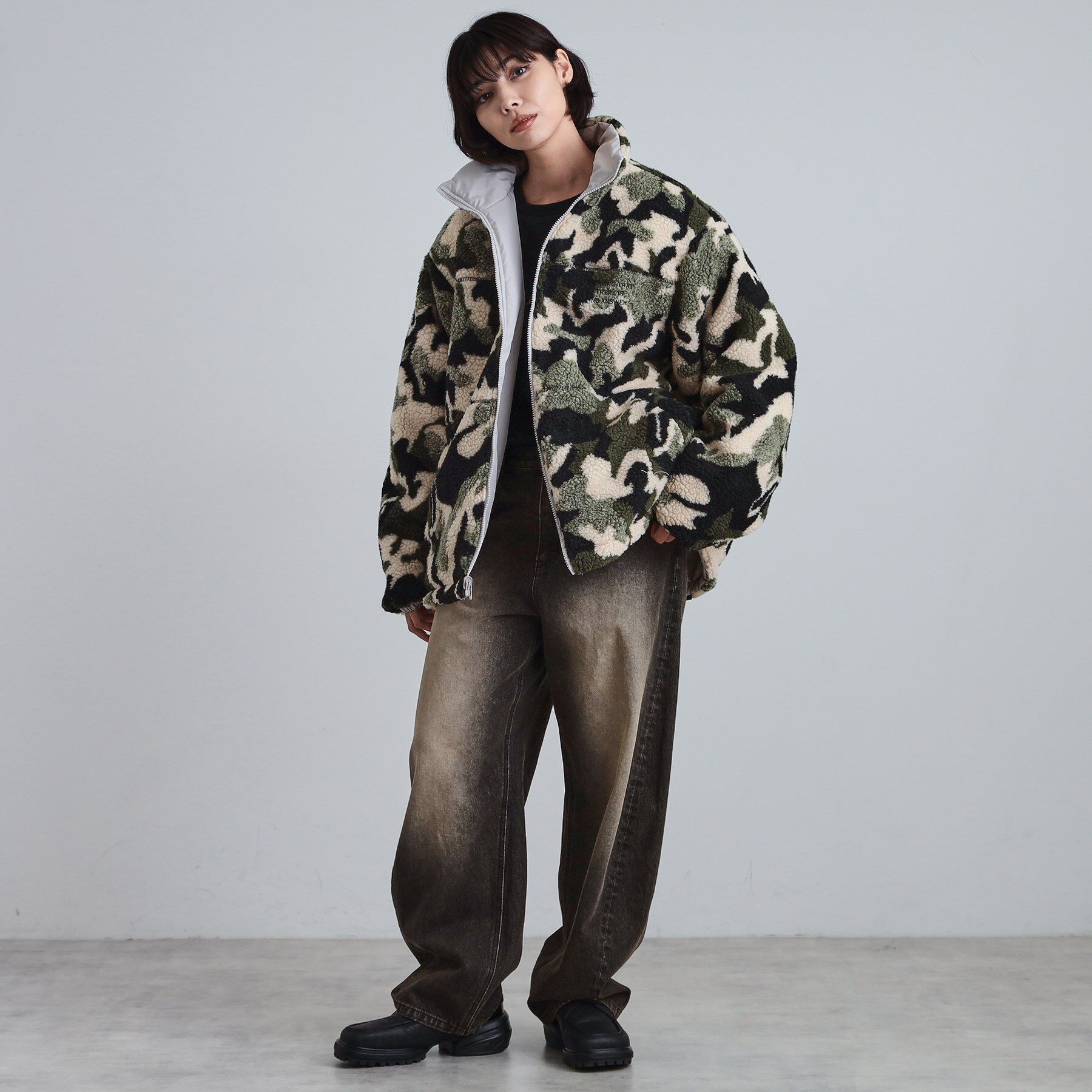 tk.TAKEO KIKUCHI「【WEB限定】リバーシブルボアブルゾン」|ブルゾン・スタジャン|