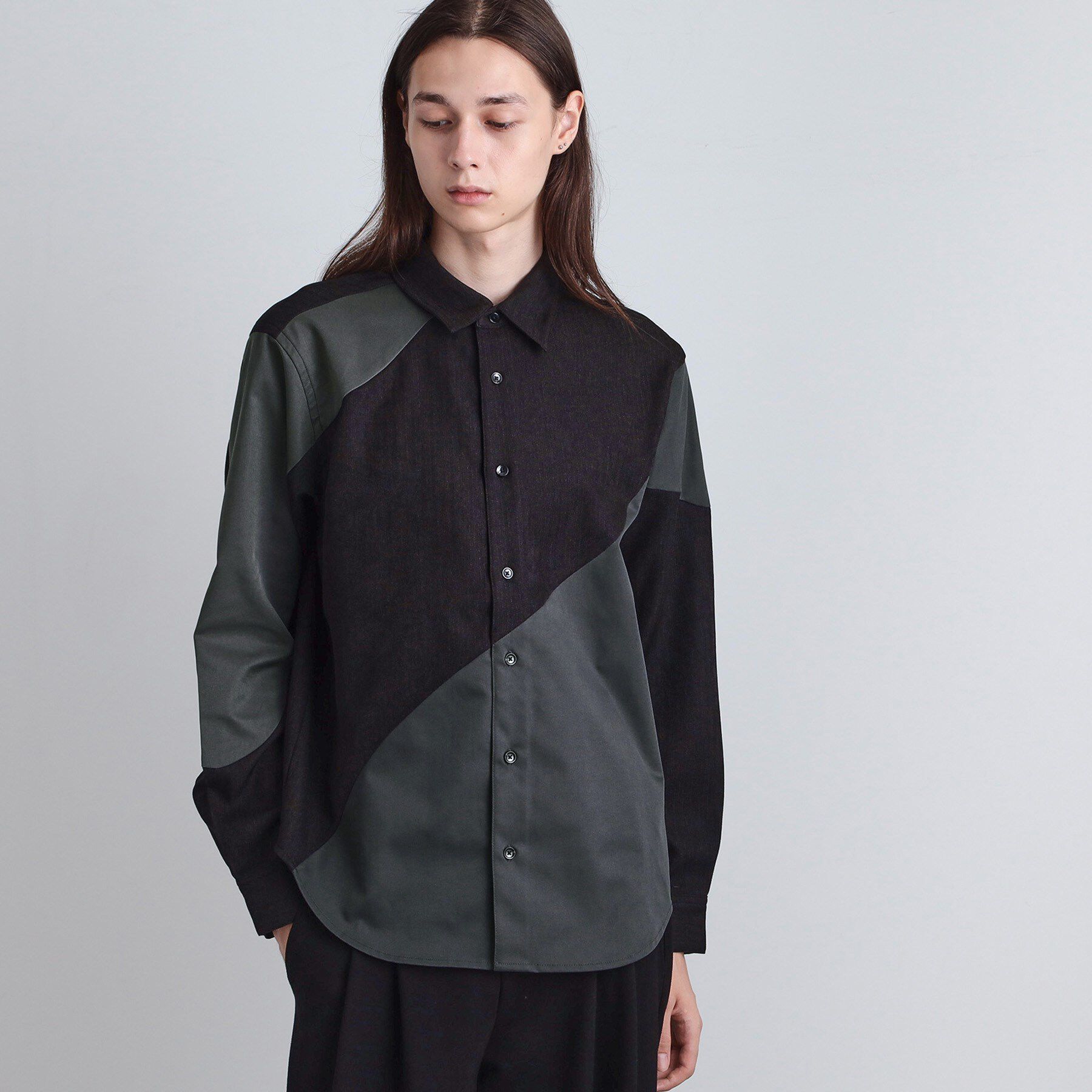 tk.TAKEO KIKUCHI「ヘリンボーンカーブスイッチシャツ」|シャツ・ブラウス|