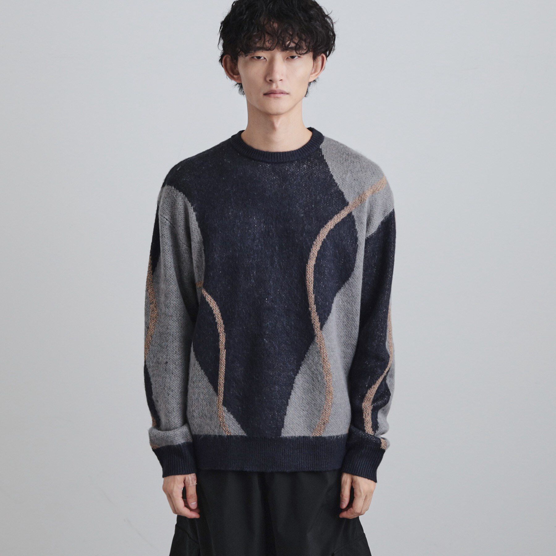 tk.TAKEO KIKUCHI「コンプリケートラインアートプルオーバー」|ニット・セーター|
