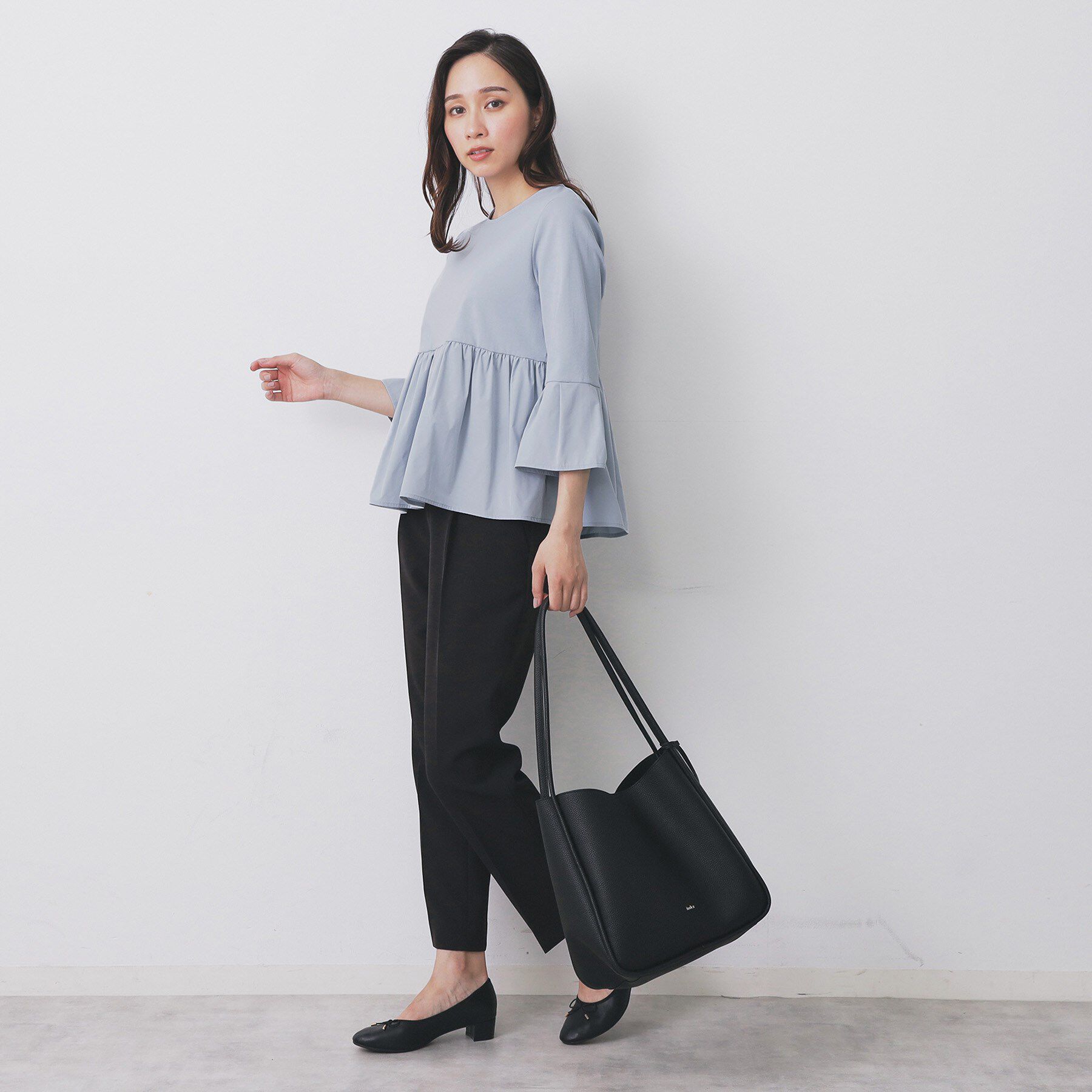 index「ドッキングペプラムトップス【洗濯機洗い可】」|Tシャツ・カットソー|