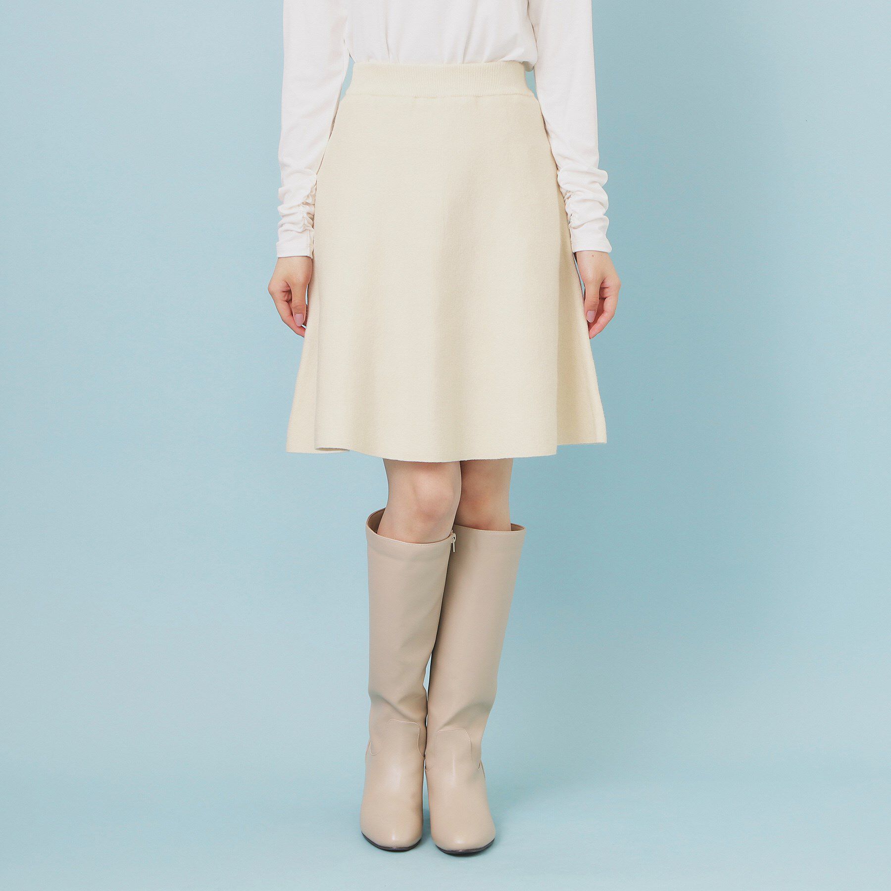 index「フレアミニニットスカート【洗濯機OK】」|スカート|