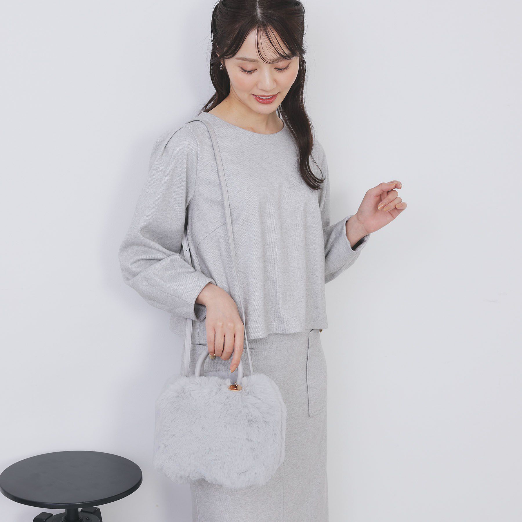 index「【2WAY】フェイクファーラウンドショルダーバッグ」|ショルダー・メッセンジャー|