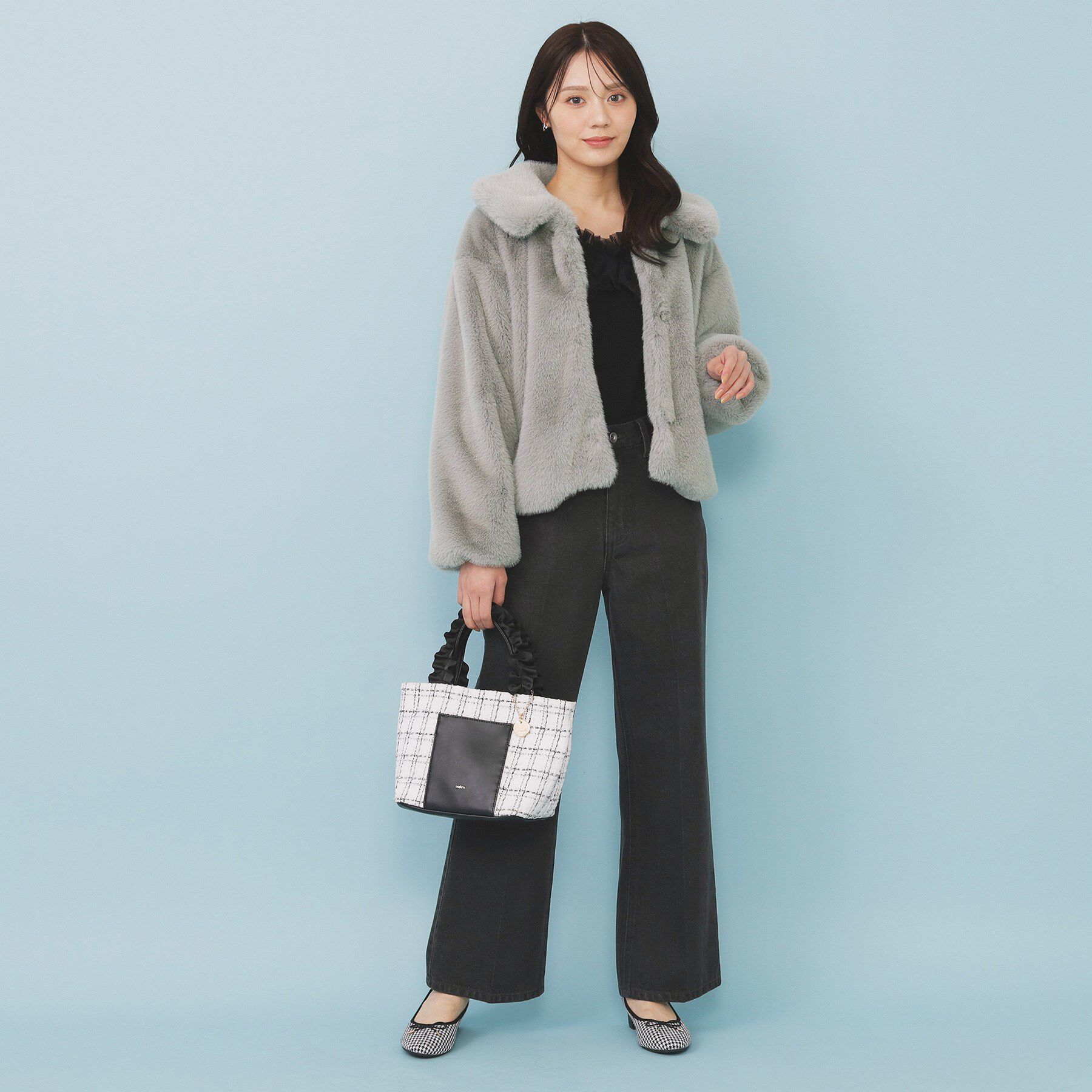 index「エコファーショートコート【洗える】」|ステンカラーコート|