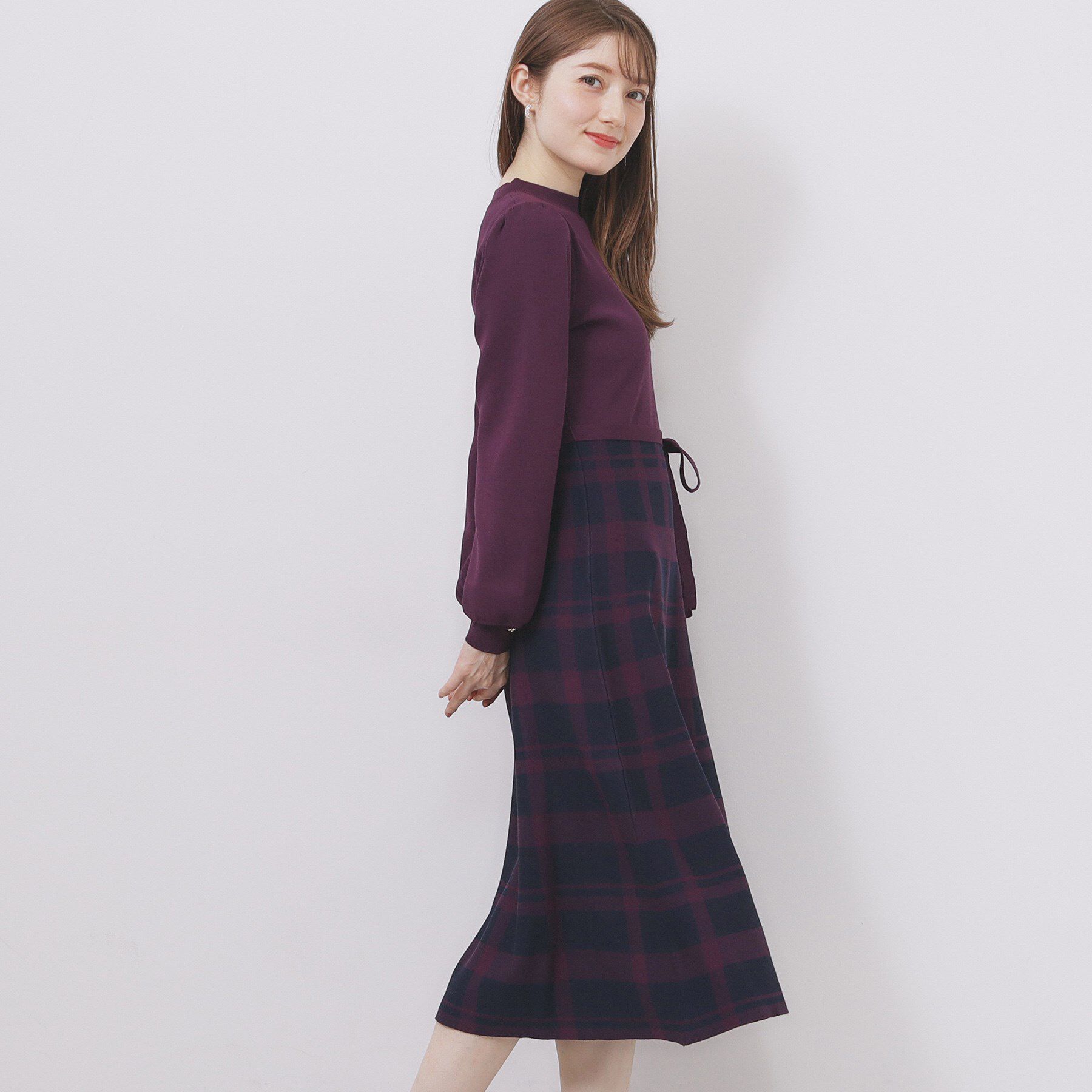 index「ハイネックニットワンピース【洗濯機OK/抗ピル】」|ワンピース|