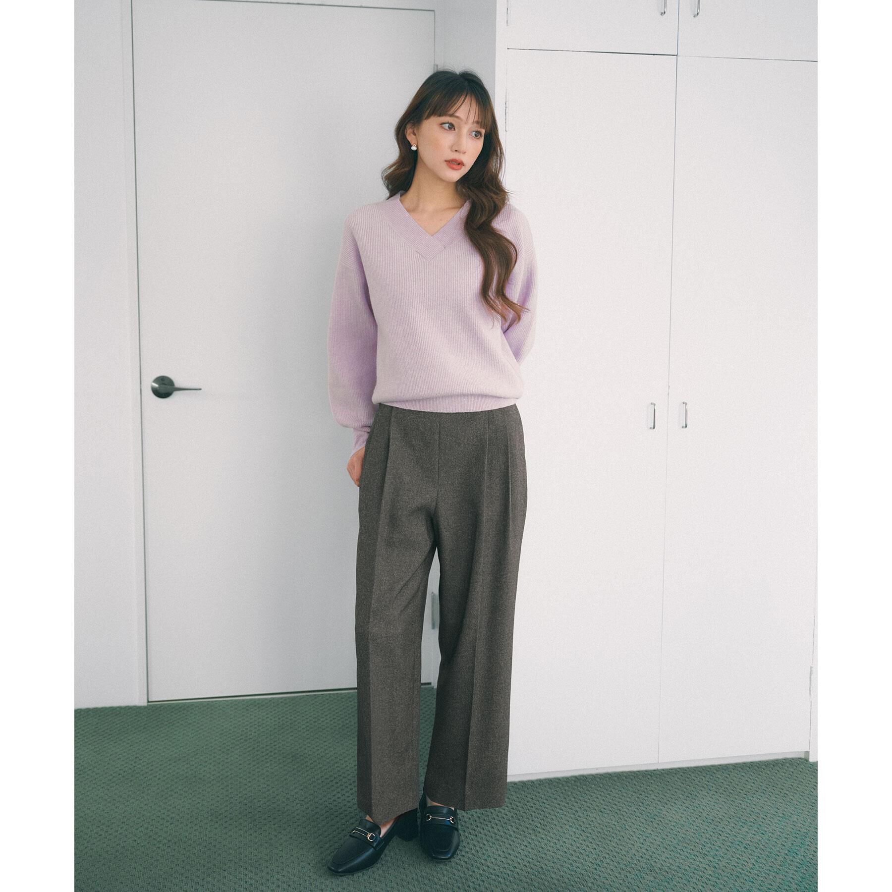 index「カルゼツイードストレッチワイドパンツ【洗濯機OK/防シワ/イージーアイロン/抗ピル】」|その他|