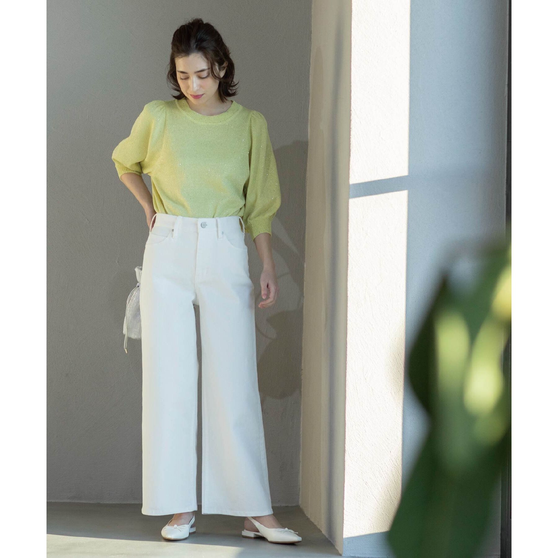 OPAQUE.CLIP「《SS-LLsize》ストレッチバギーデニム【洗濯機洗い可】」|デニム|