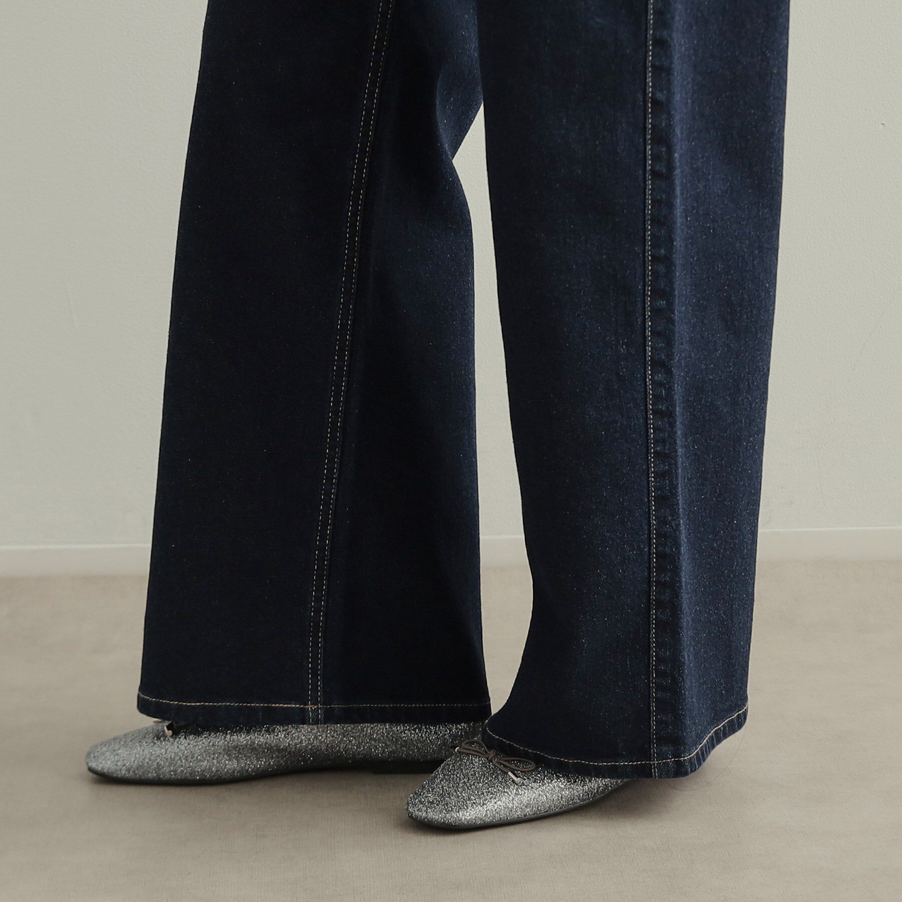 OPAQUE.CLIP「《SS-LLsize》ストレッチバギーデニム【洗濯機洗い可】」|デニム|