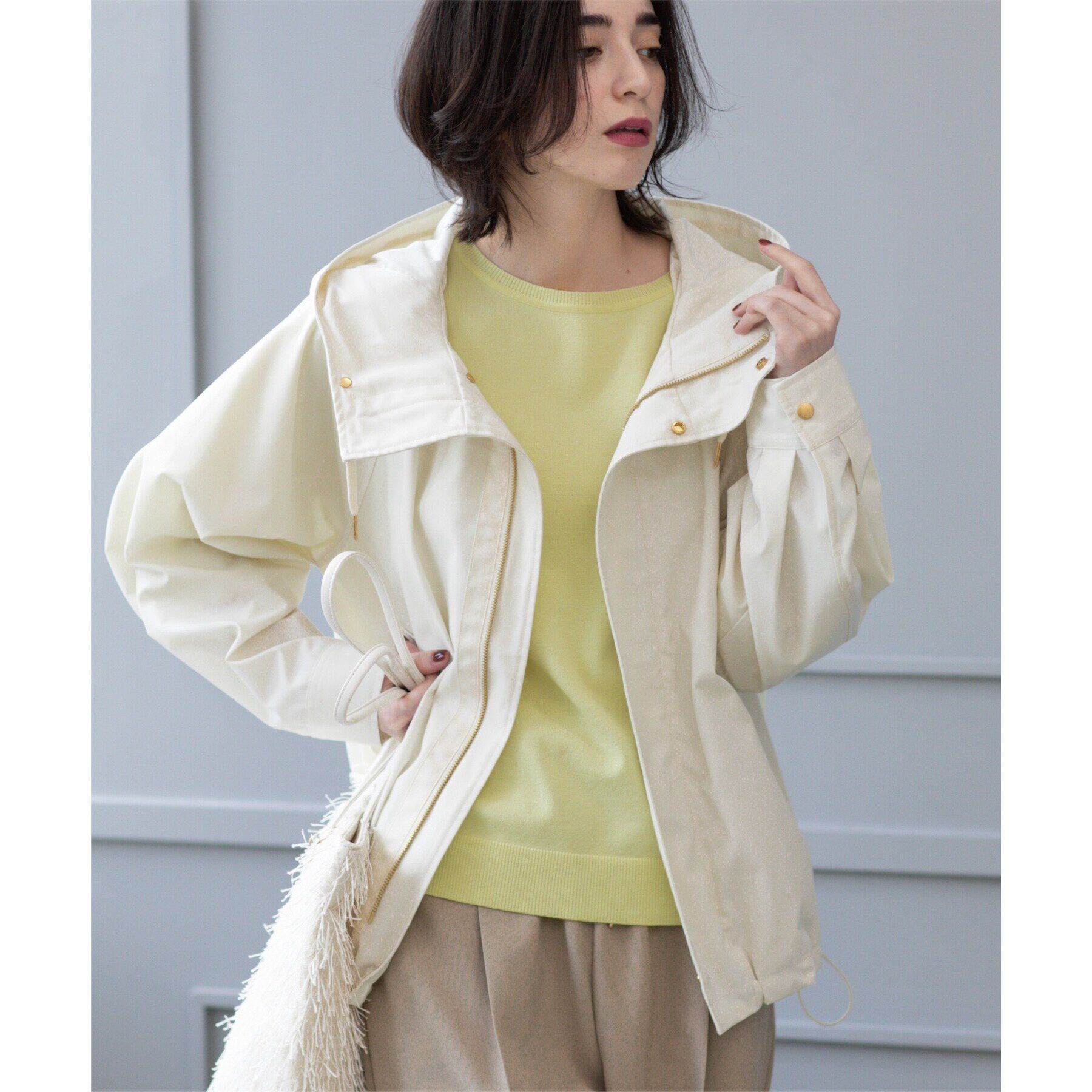 OPAQUE.CLIP「《SS-LLsize》撥水フードブルゾン【洗濯機洗い可/花粉対応】」|ブルゾン・スタジャン|