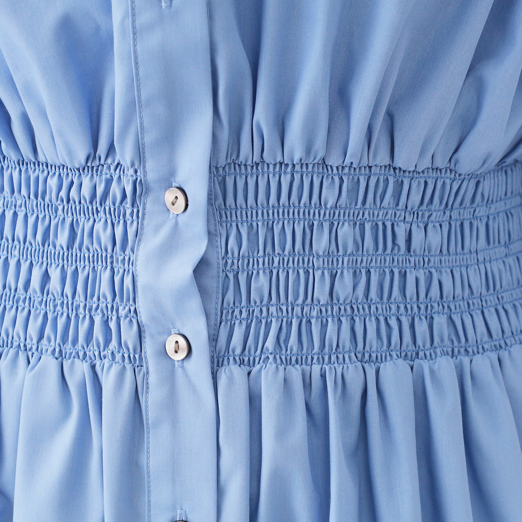 OPAQUE.CLIP「《5色展開》フィット＆フレアシャツワンピース【洗濯機洗い可】」|ワンピース|