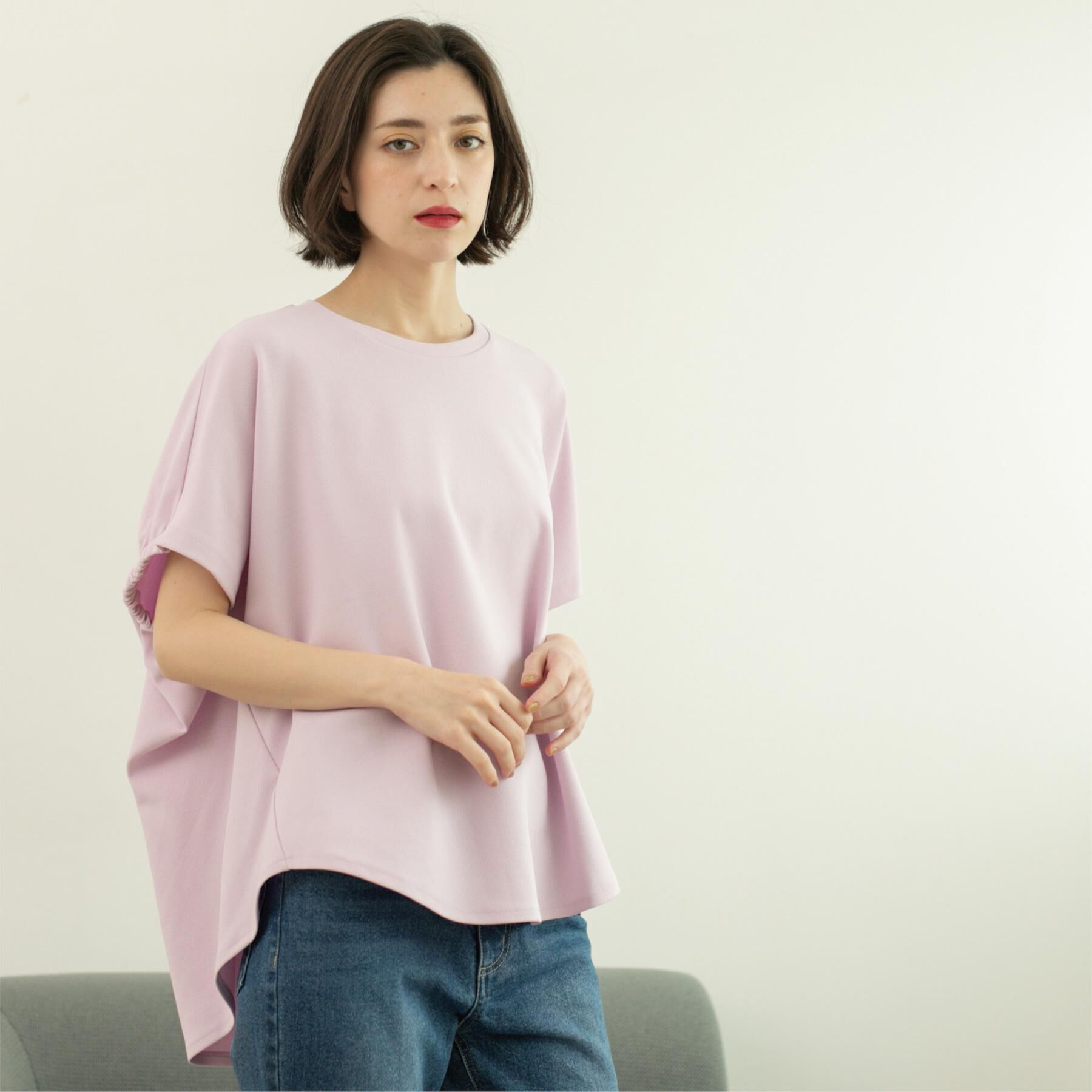 OPAQUE.CLIP「リラクシードルマンスリーブトップス【UV/吸水速乾/洗濯機洗い可】」|Tシャツ・カットソー|