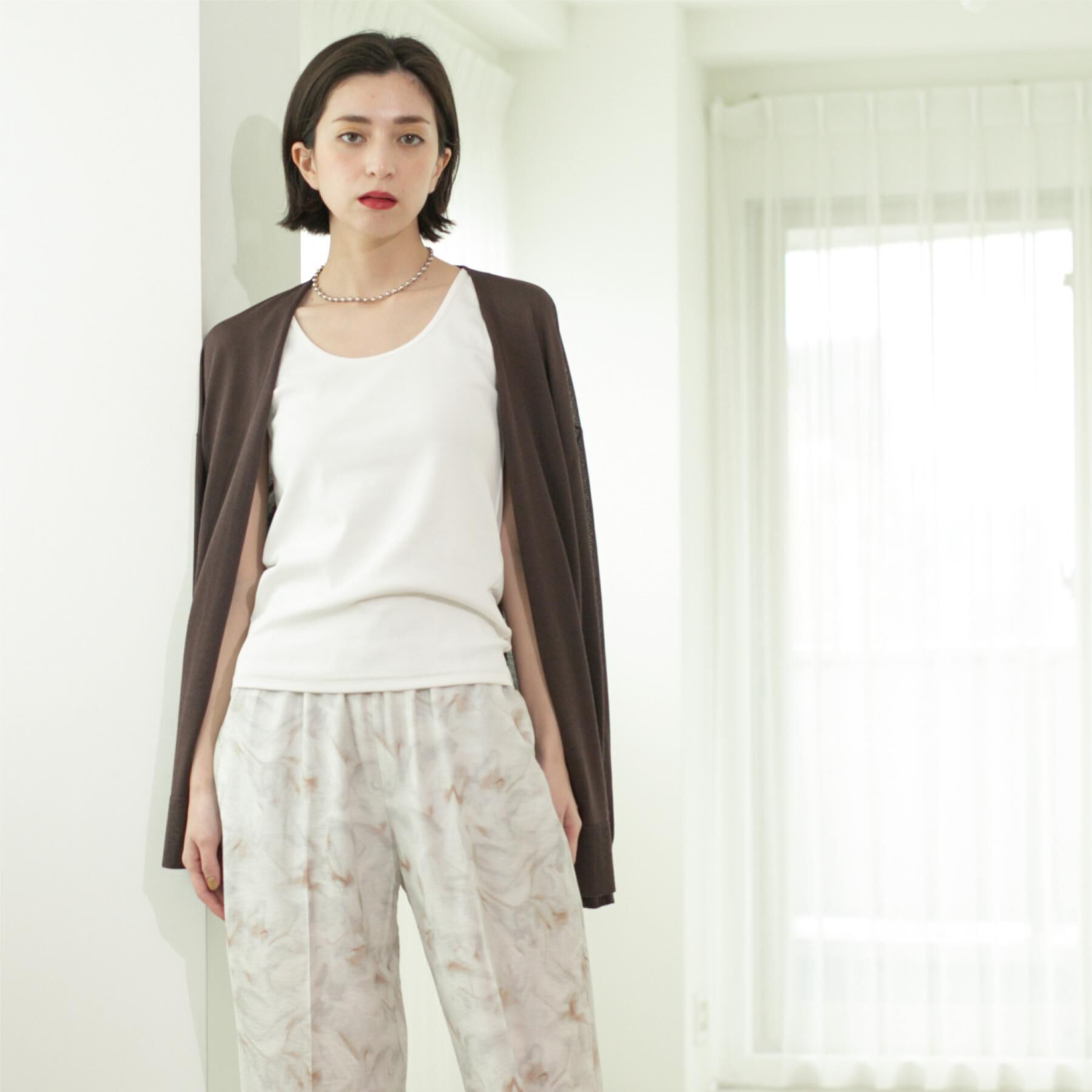 OPAQUE.CLIP「ミドル丈ニットカーディガン【抗ピル/洗濯機洗い可/接触冷感】」|カーディガン|