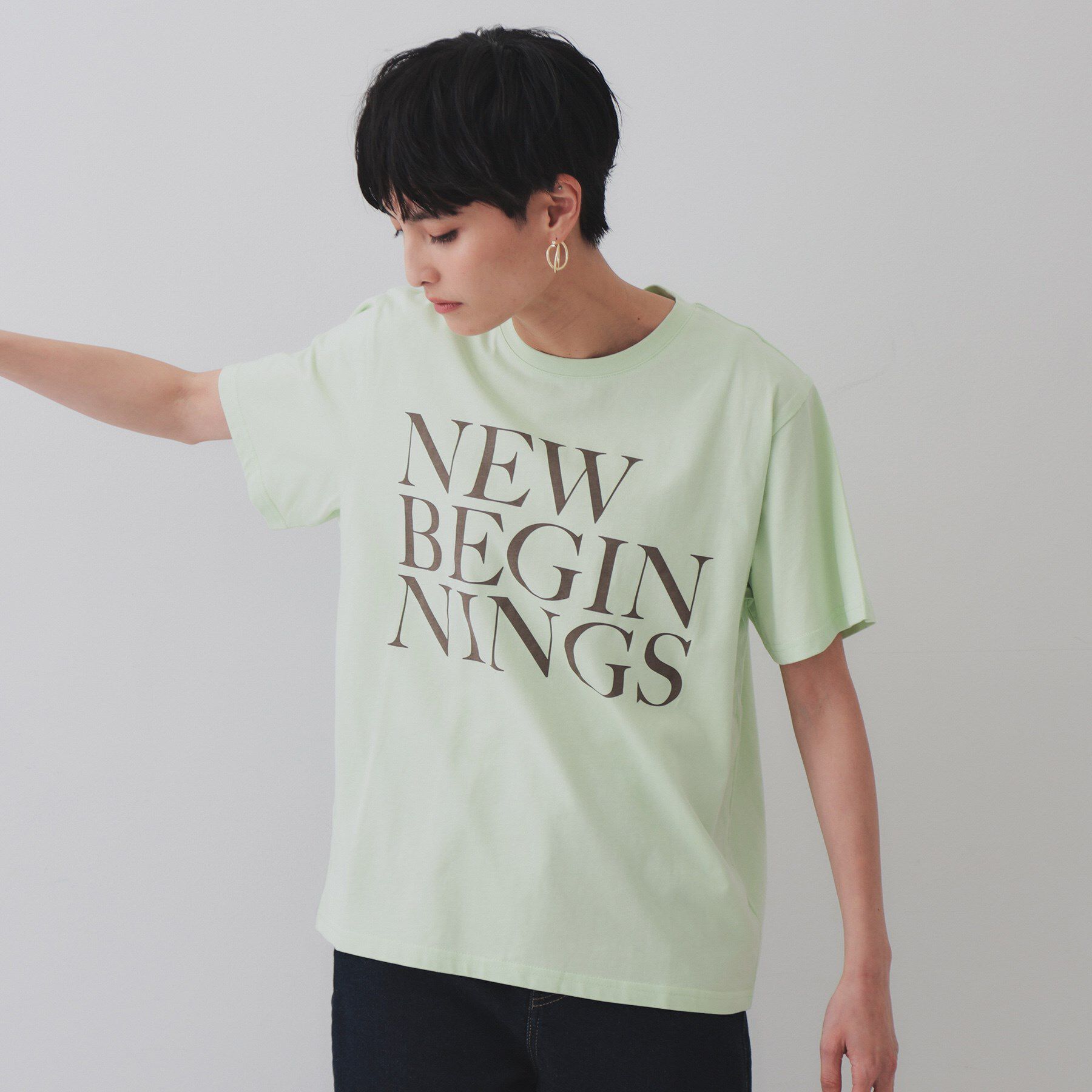 OPAQUE.CLIP「BIGロゴTシャツ【洗濯機洗い可】」|Tシャツ・カットソー|