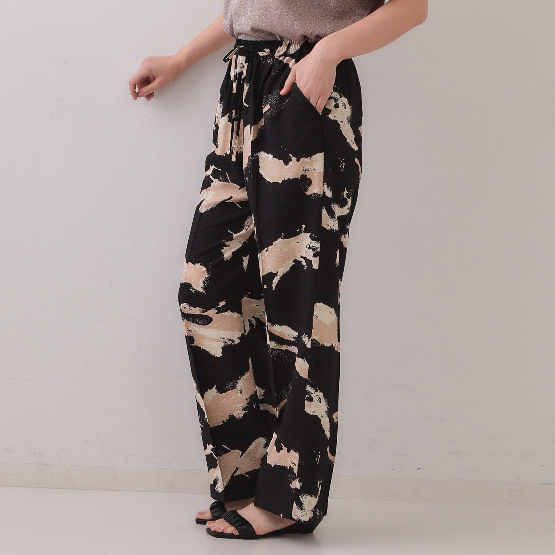 OPAQUE.CLIP「ぼかしアート柄イージーパンツ【洗濯機洗い可】」|その他|