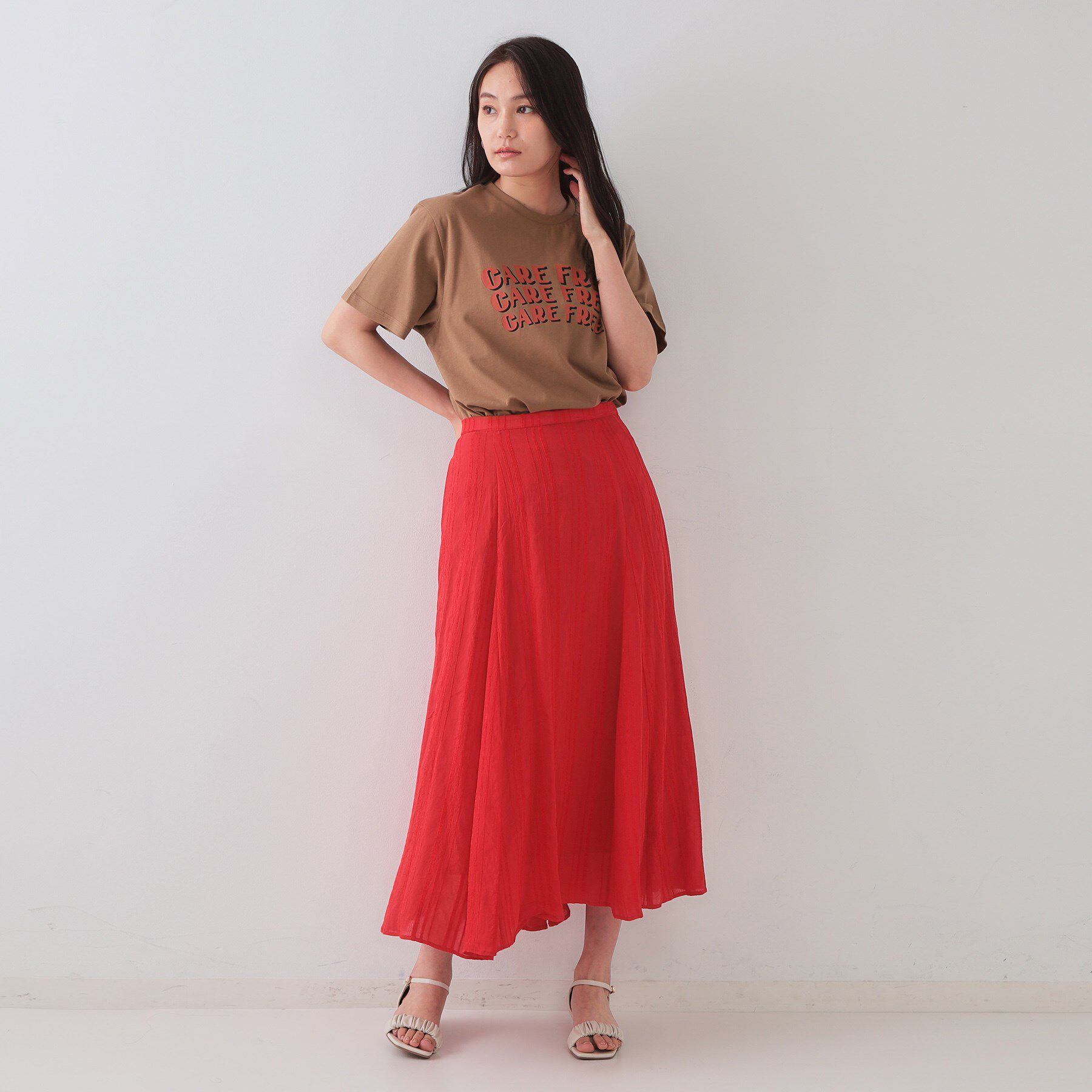 OPAQUE.CLIP「カラーロゴTシャツ【洗濯機洗い可】」|Tシャツ・カットソー|