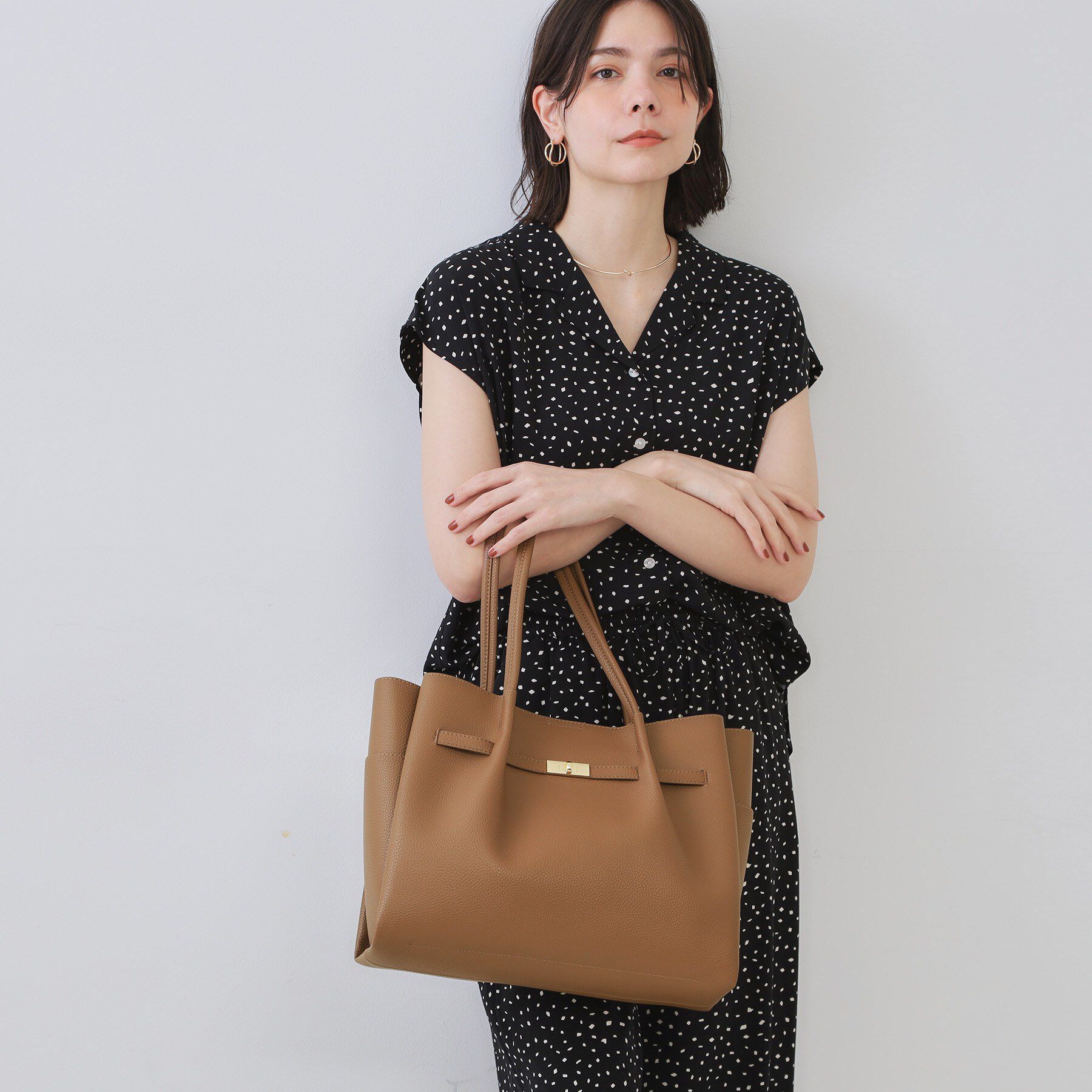 OPAQUE.CLIP「【軽量/A4サイズ対応/通勤対応】フロントベルトデザイントートバッグ」|トートバッグ|