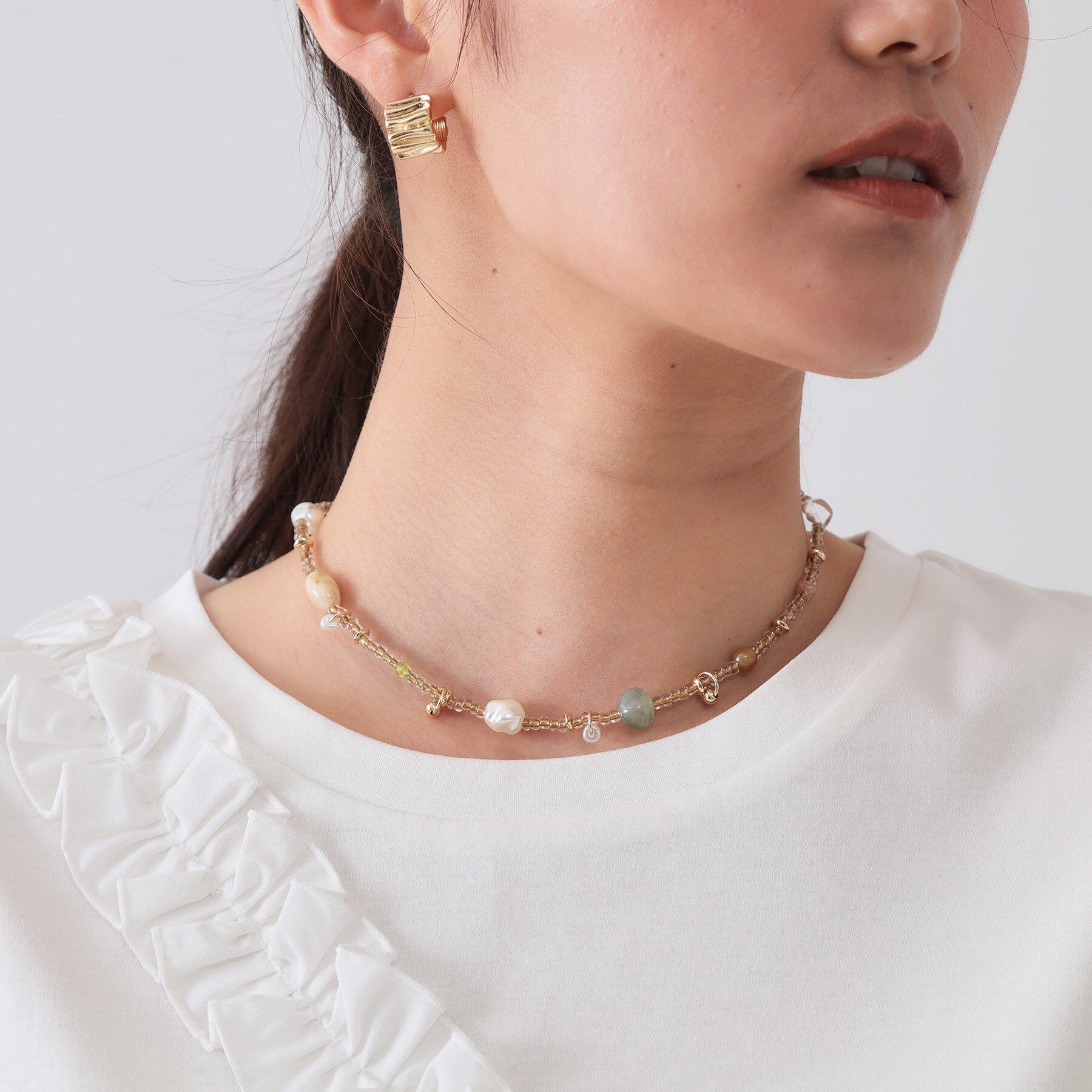 OPAQUE.CLIP「マルチビーズネックレス」|ネックレス|