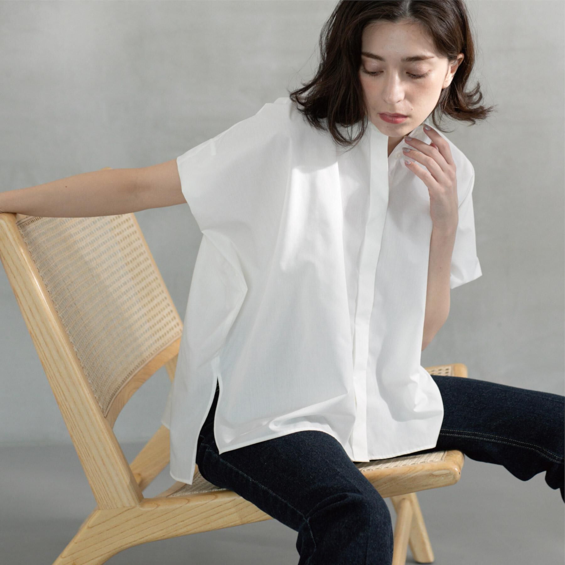 OPAQUE.CLIP「《andGIRL掲載》リラクシーシャツ【洗濯機洗い可】」|シャツ・ブラウス|