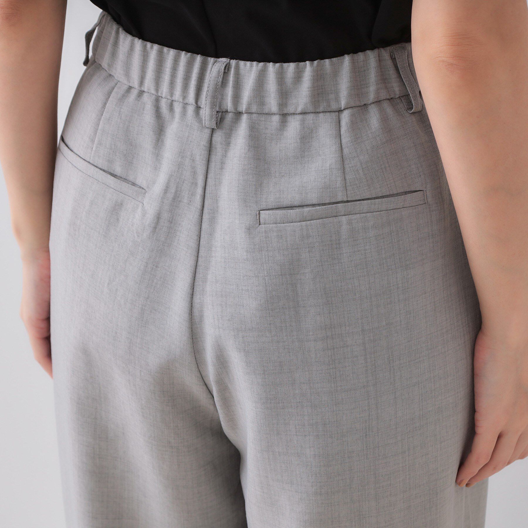 OPAQUE.CLIP「リネンライクタックワイドパンツ【洗濯機洗い可】」|その他|