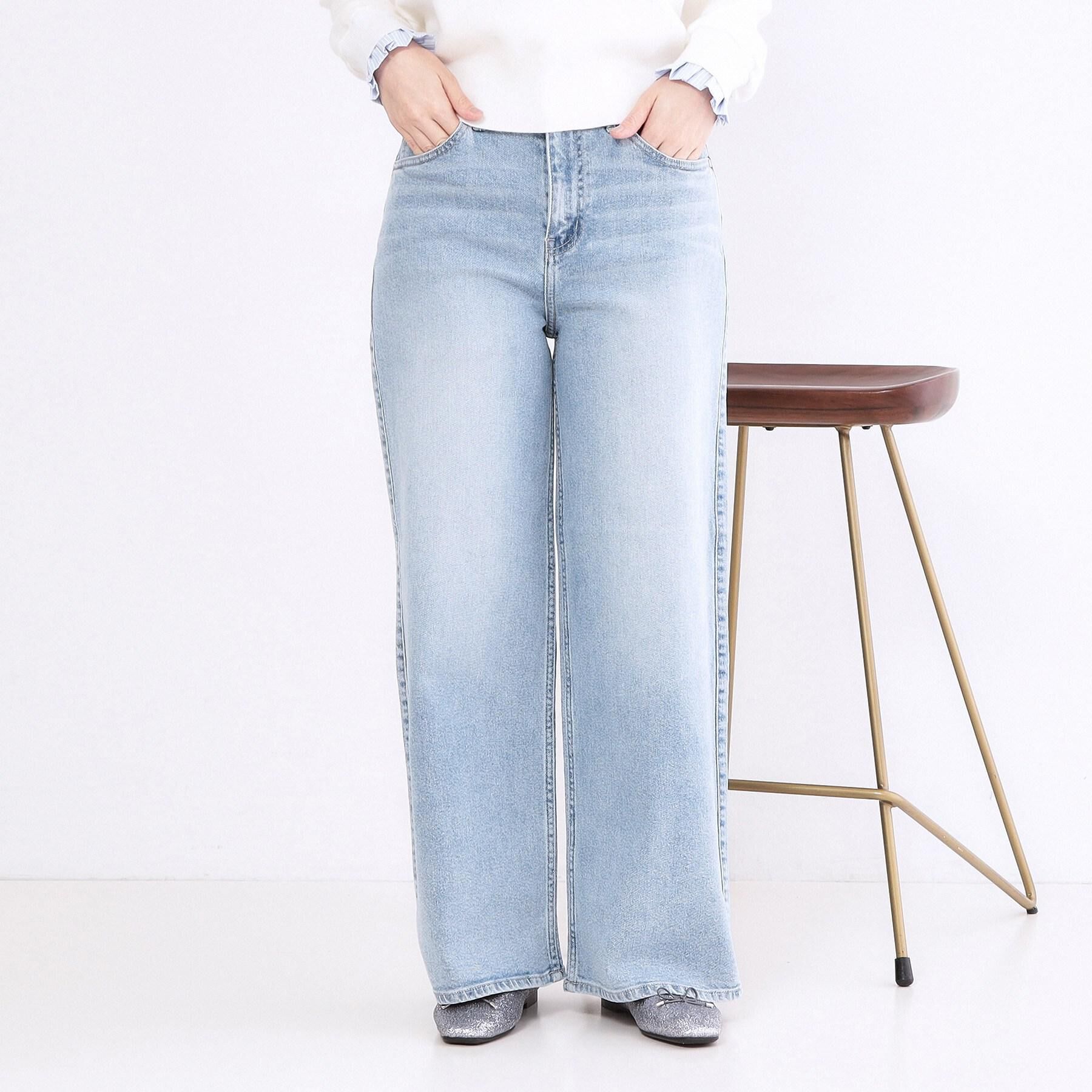 OPAQUE.CLIP「ストレッチバギーデニム【洗濯機洗い可】《SS～LL》」|デニム|