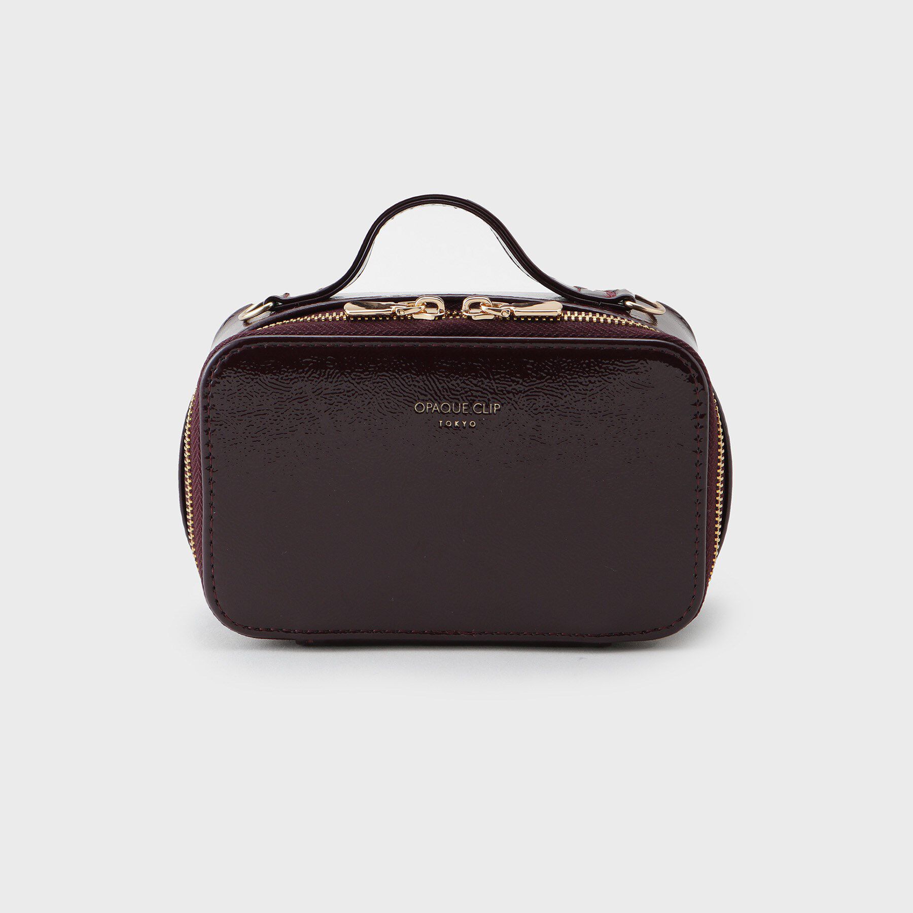 OPAQUE.CLIP「【2WAY/ミラー付き】エナメルバニティーポーチ」|ポーチ|