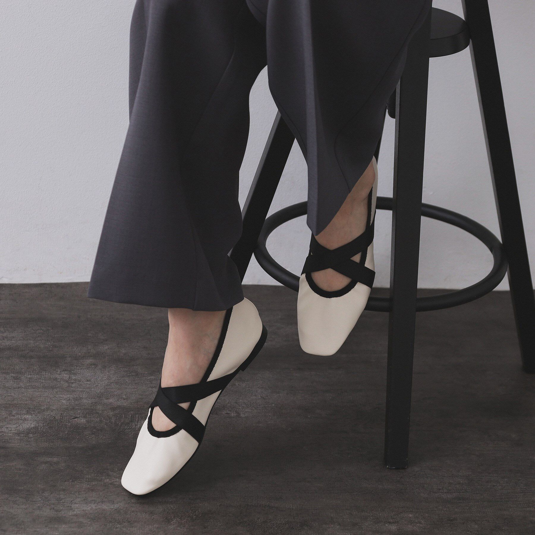 OPAQUE.CLIP「クロスゴムデザインバレエシューズ」|その他|