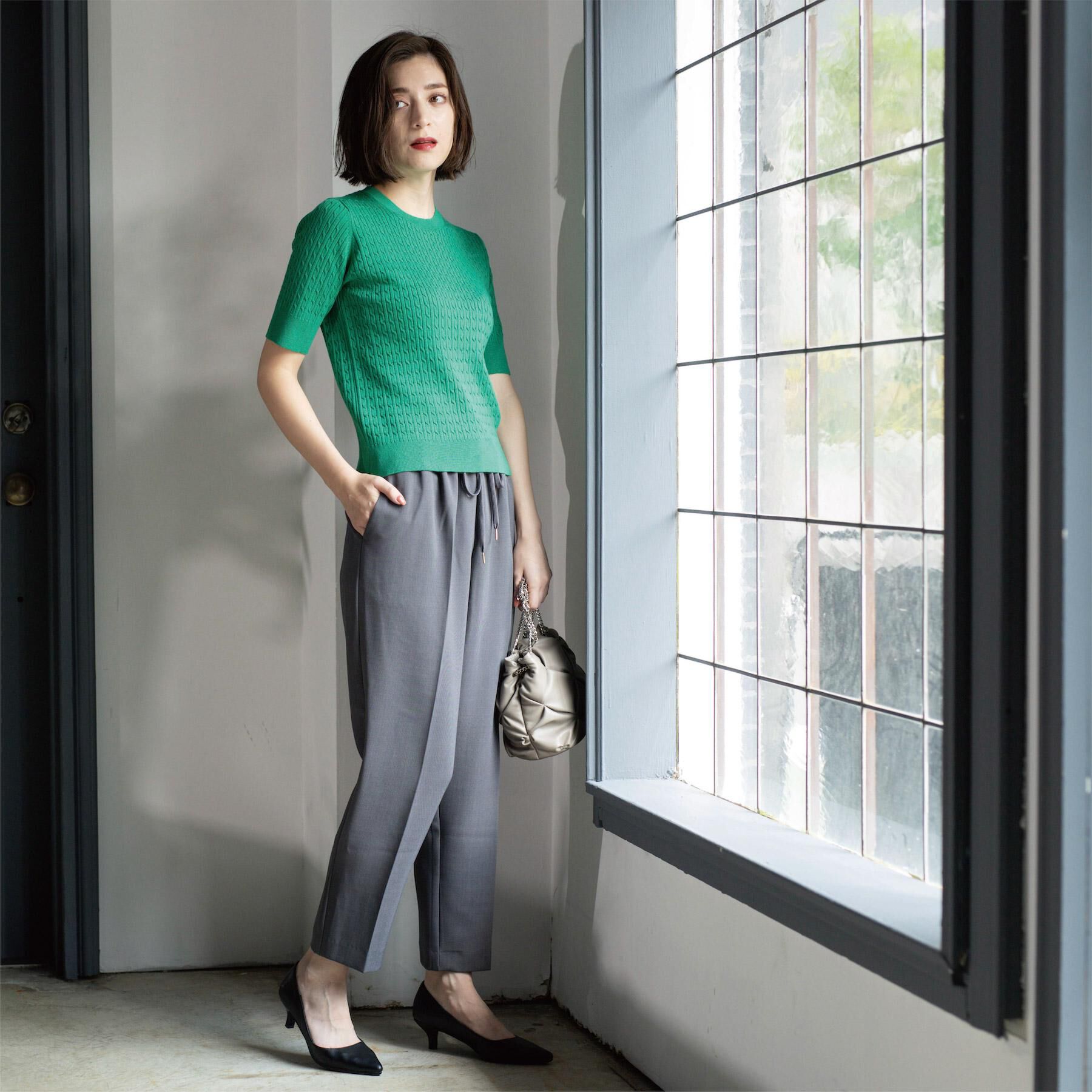 OPAQUE.CLIP「ストレッチ美脚イージーテーパードパンツ【防シワ/洗濯機洗い可】」|その他|