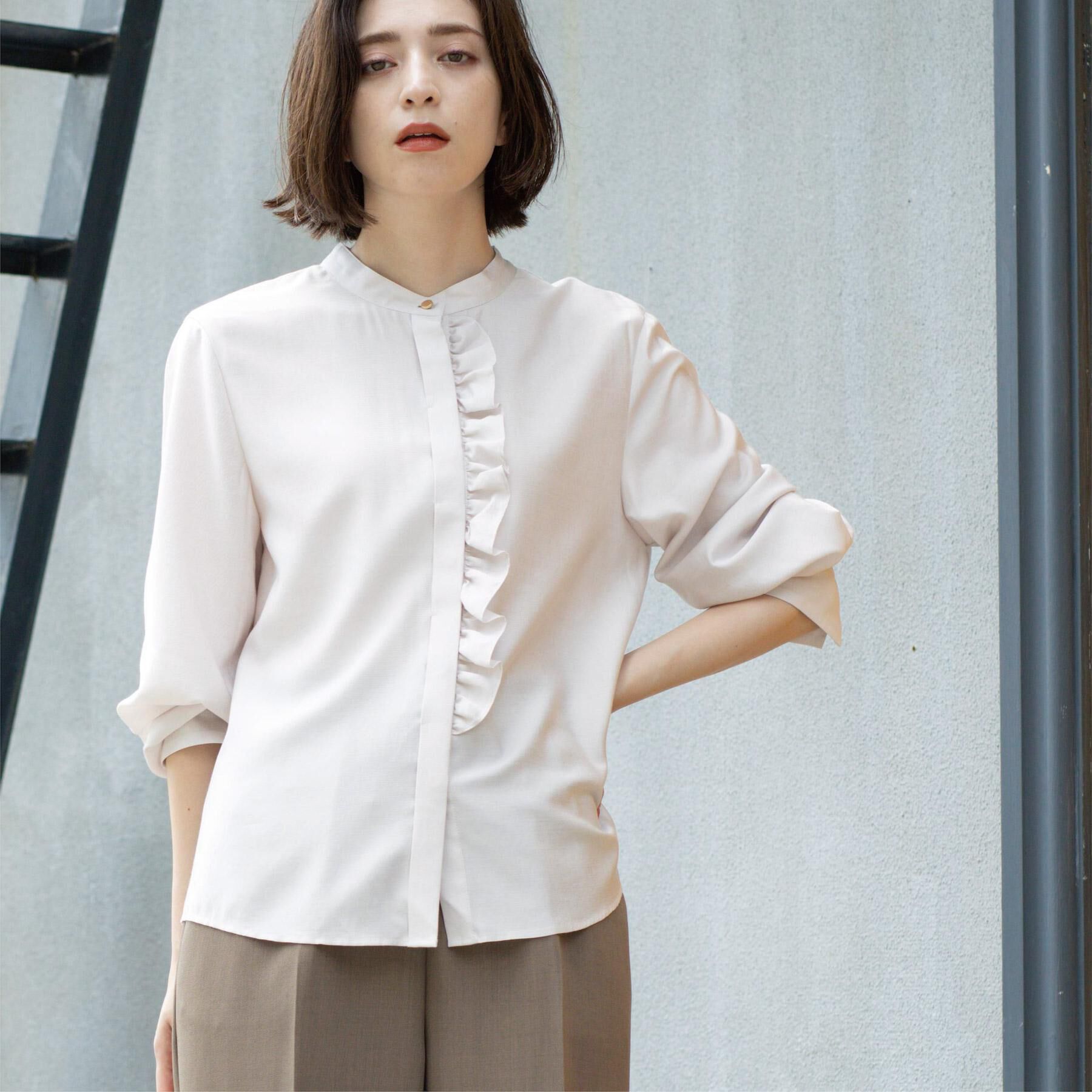 OPAQUE.CLIP「フロントフリルブラウス【洗濯機OK】」|シャツ・ブラウス|