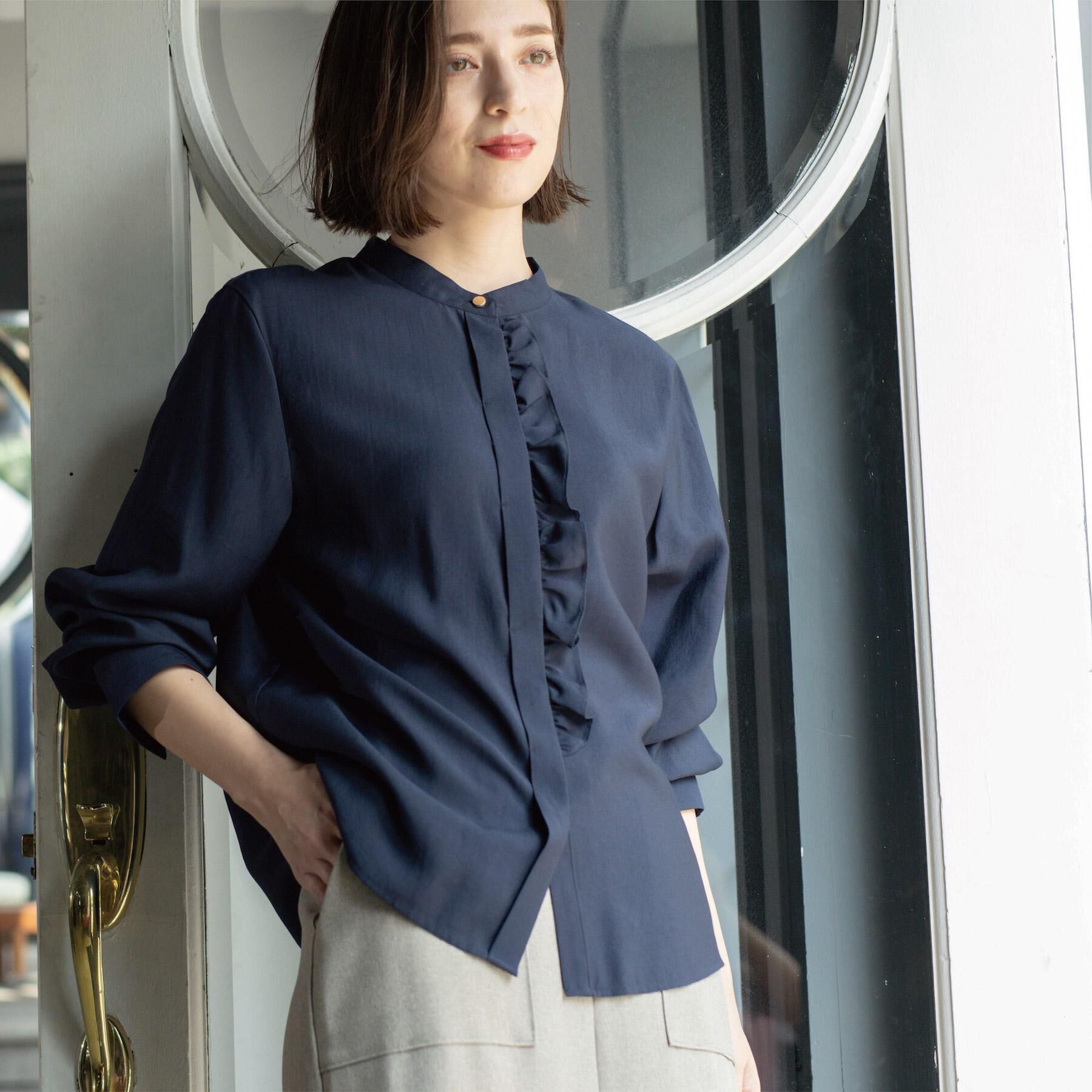 OPAQUE.CLIP「フロントフリルブラウス【洗濯機OK】」|シャツ・ブラウス|