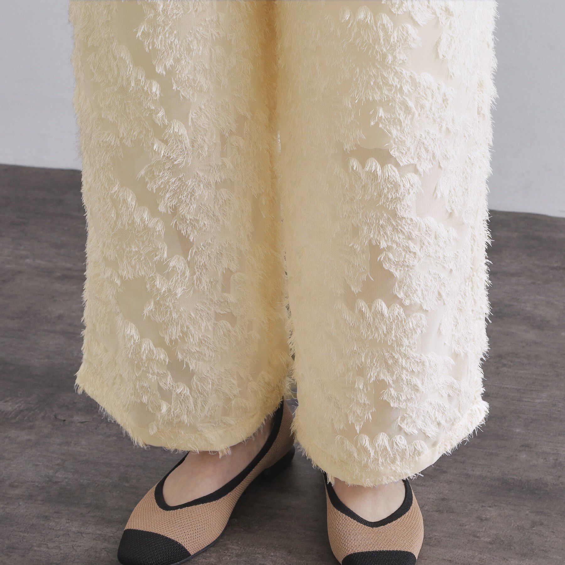 OPAQUE.CLIP「フリンジジャカードイージーパンツ【洗濯機洗い可】」|その他|