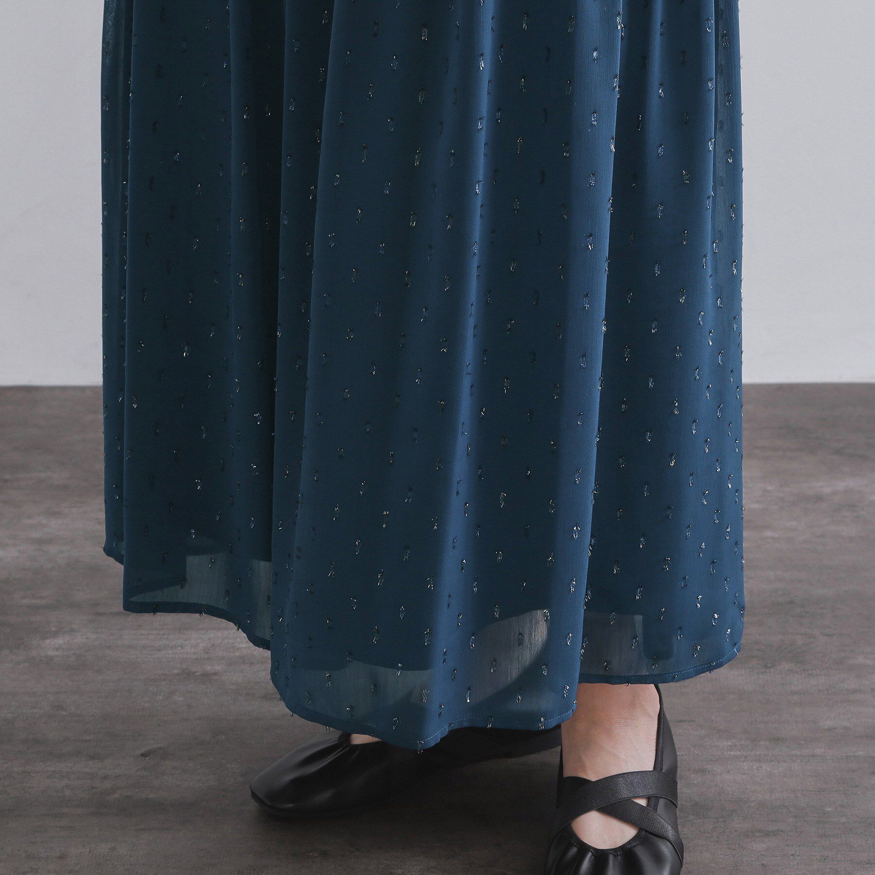 OPAQUE.CLIP「ラメドットイージーティアードスカート【洗濯機洗い可】」|スカート|