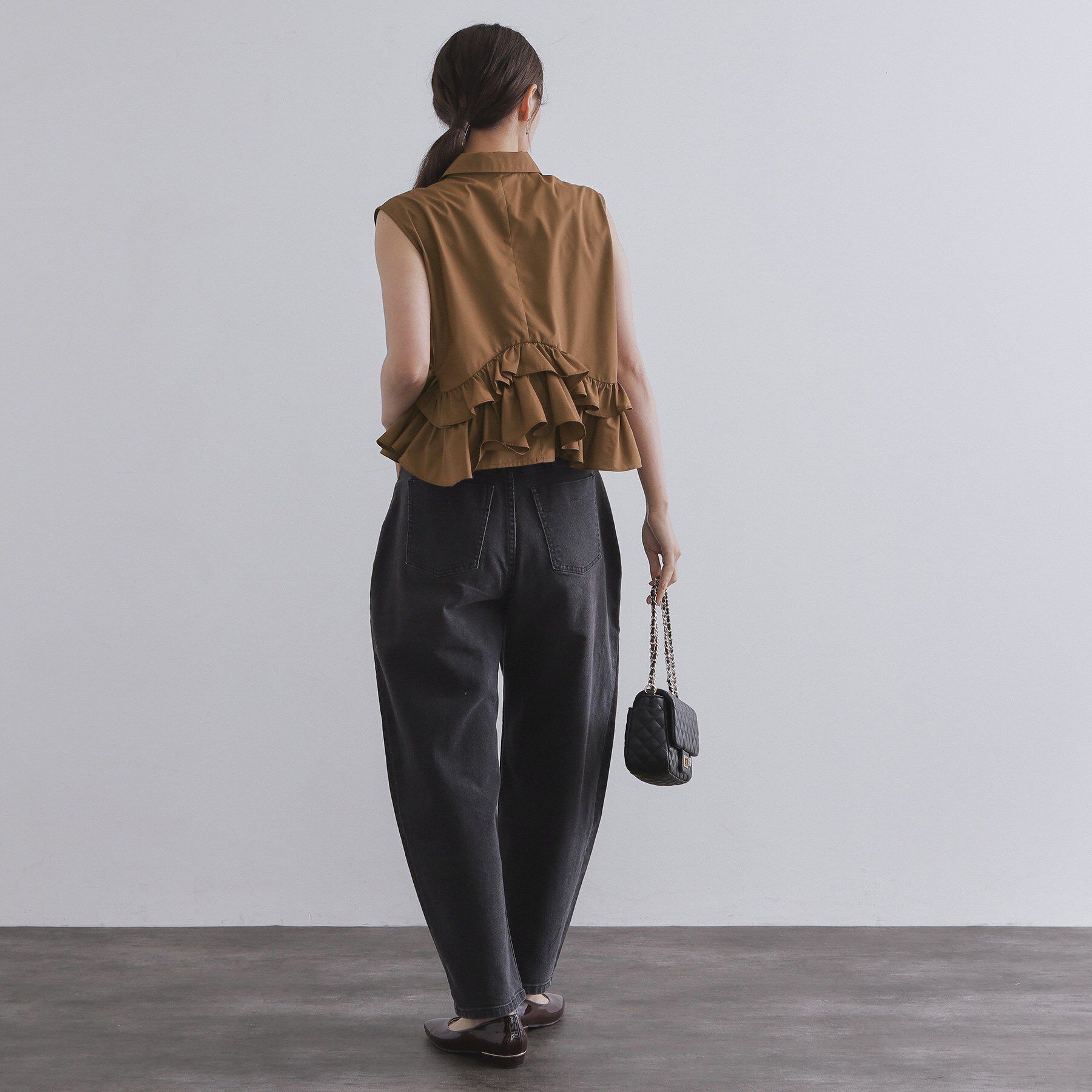 OPAQUE.CLIP「《Can Cam掲載》裾ラッフルフリルシャツ【洗濯機洗い可】」|シャツ・ブラウス|