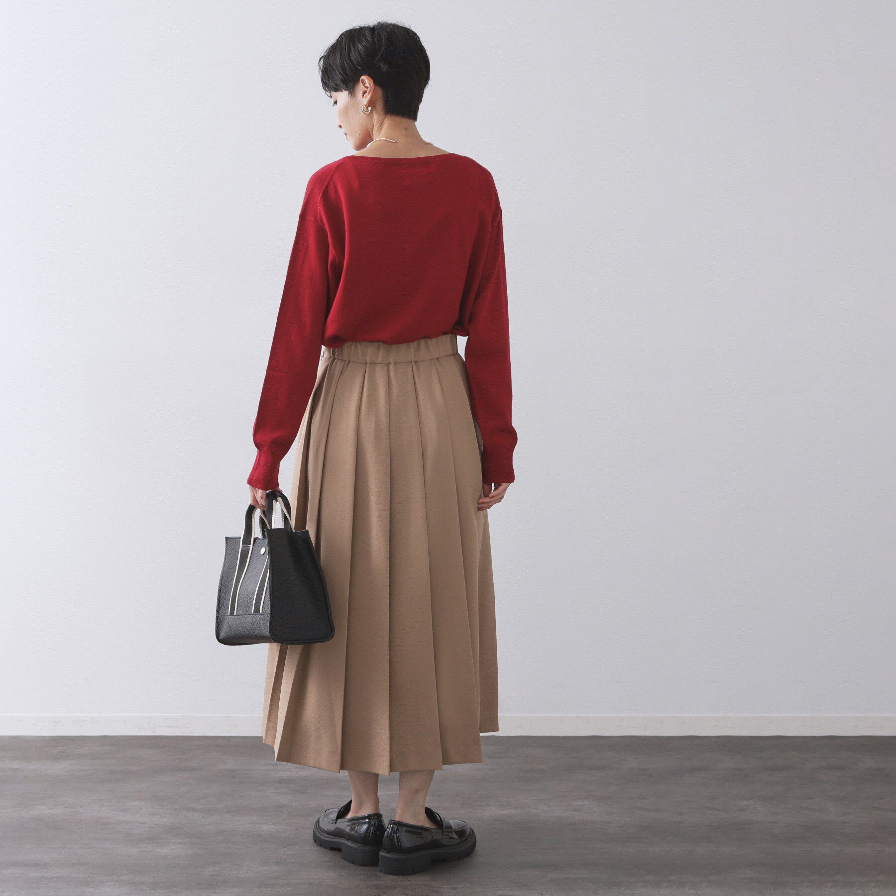 OPAQUE.CLIP「ボートネックニット/エクストラファインメリノウール【THEシリーズ/洗濯機OK】」|ニット・セーター|