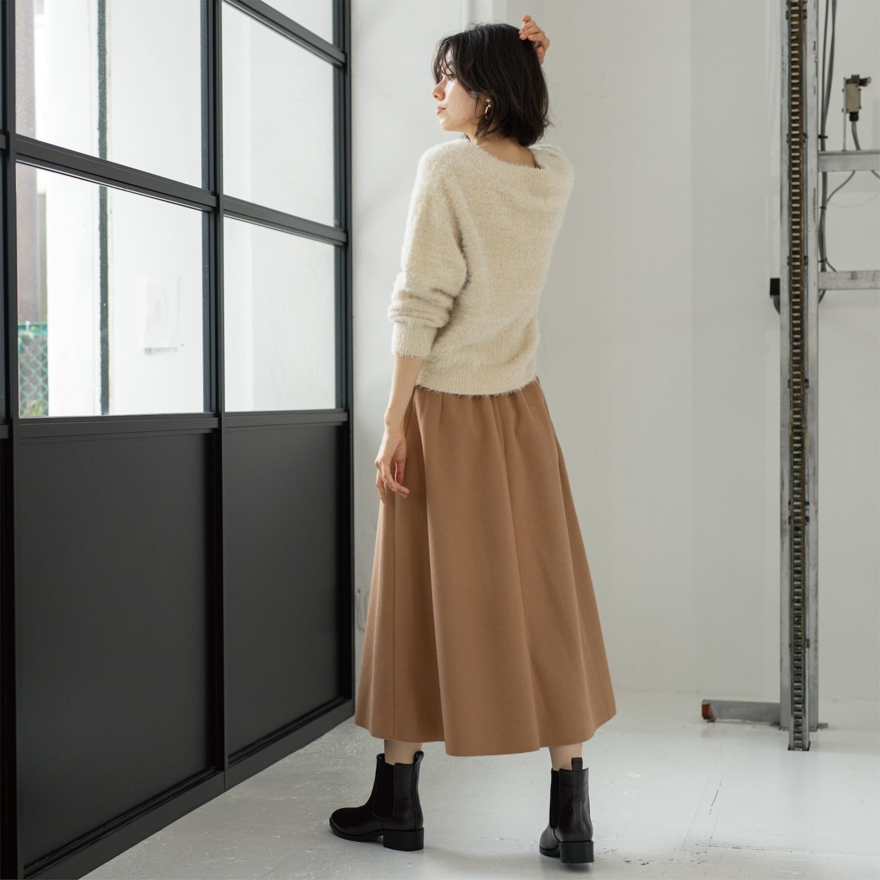 OPAQUE.CLIP「ウールライクフレアスカート【洗濯機OK】」|スカート|