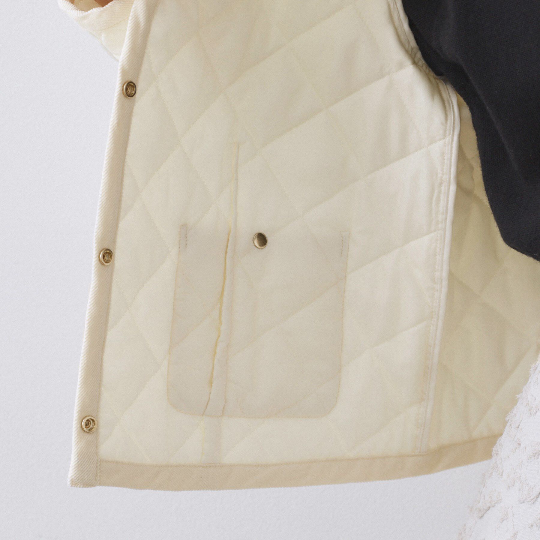 OPAQUE.CLIP「撥水キルティングノーカラージャケット【洗濯機洗い可】」|ノーカラージャケット|