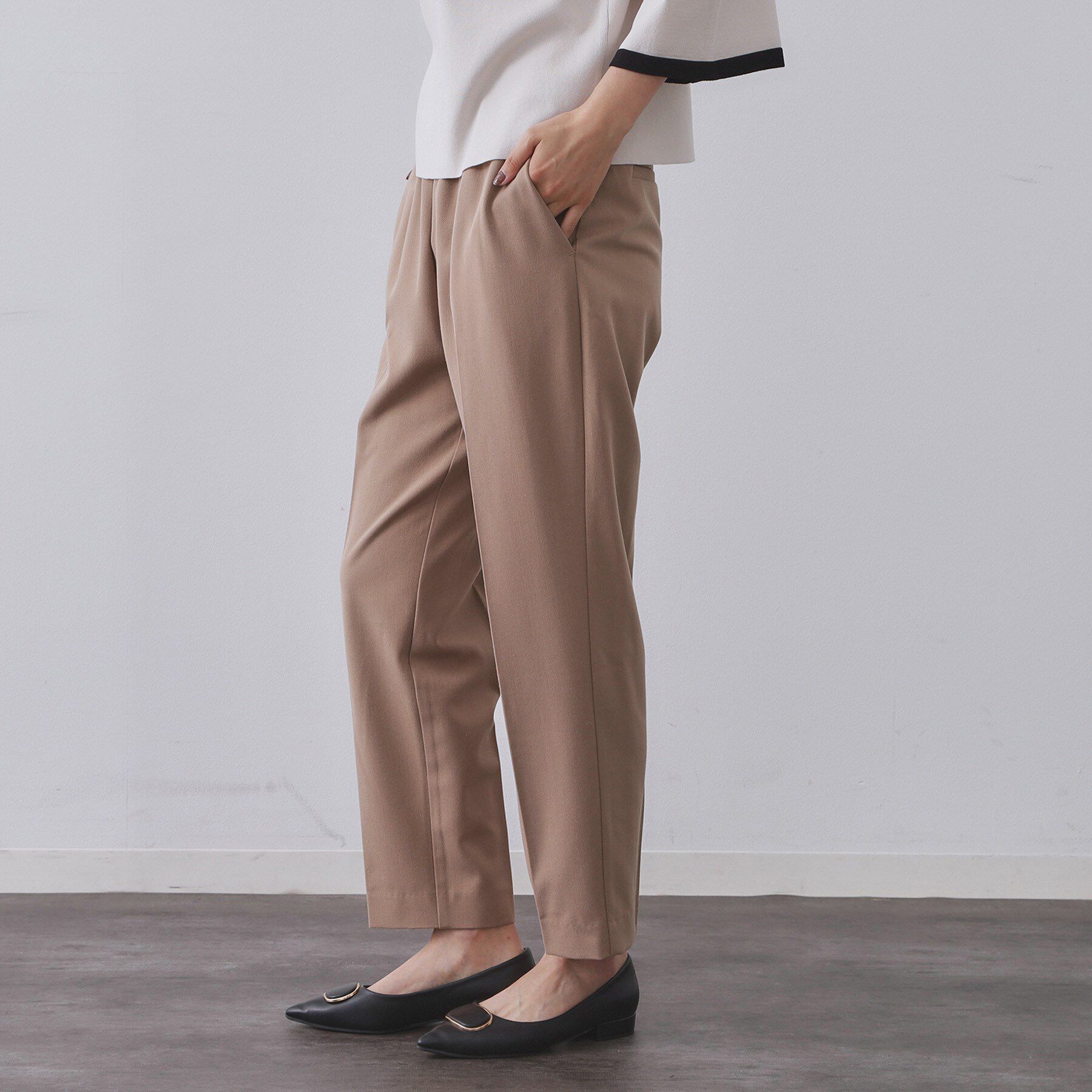 OPAQUE.CLIP「ウォームタッチ イージーテーパードパンツ【洗濯機洗OK/ストレッチ】」|その他|