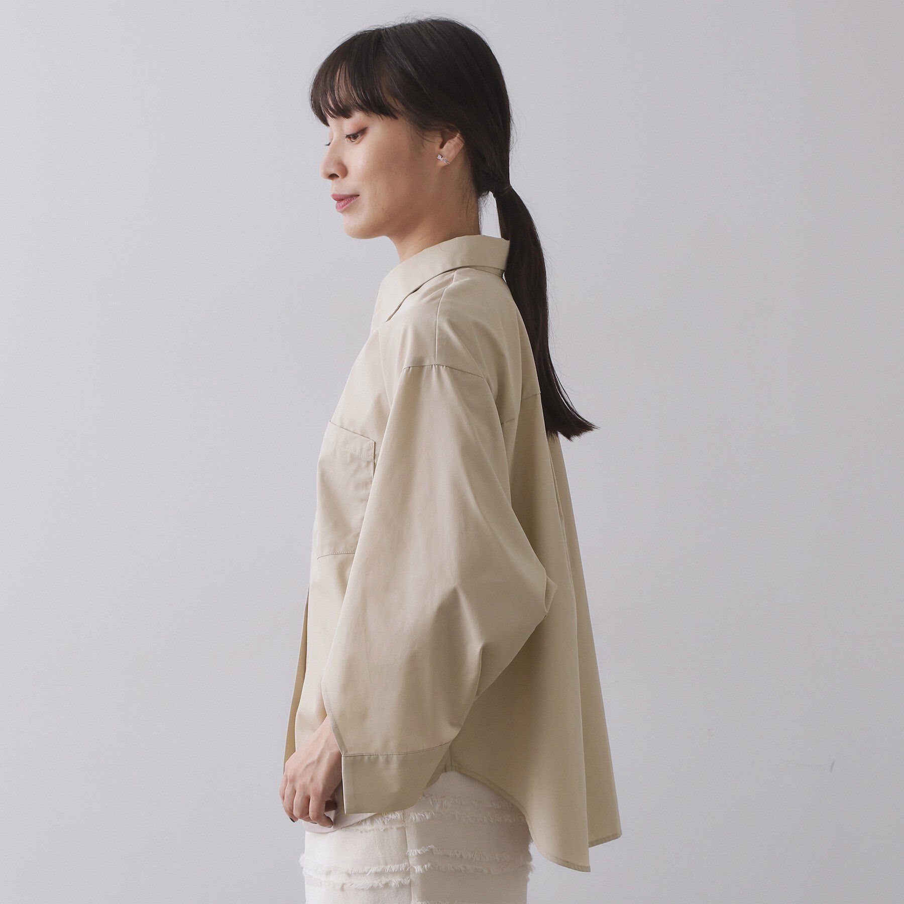 OPAQUE.CLIP「フォルムデザインシャツ【洗濯機OK】」|シャツ・ブラウス|