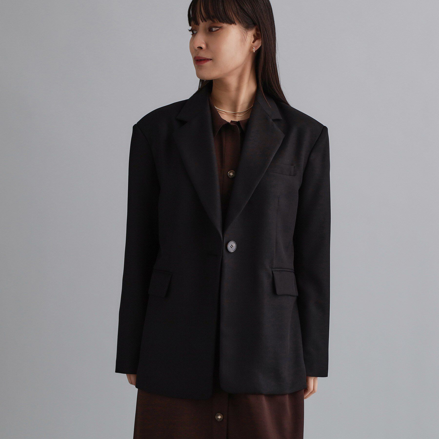 OPAQUE.CLIP「【es】ビッグテーラードジャケット【UVケア/洗濯機OK】」|テーラードジャケット|