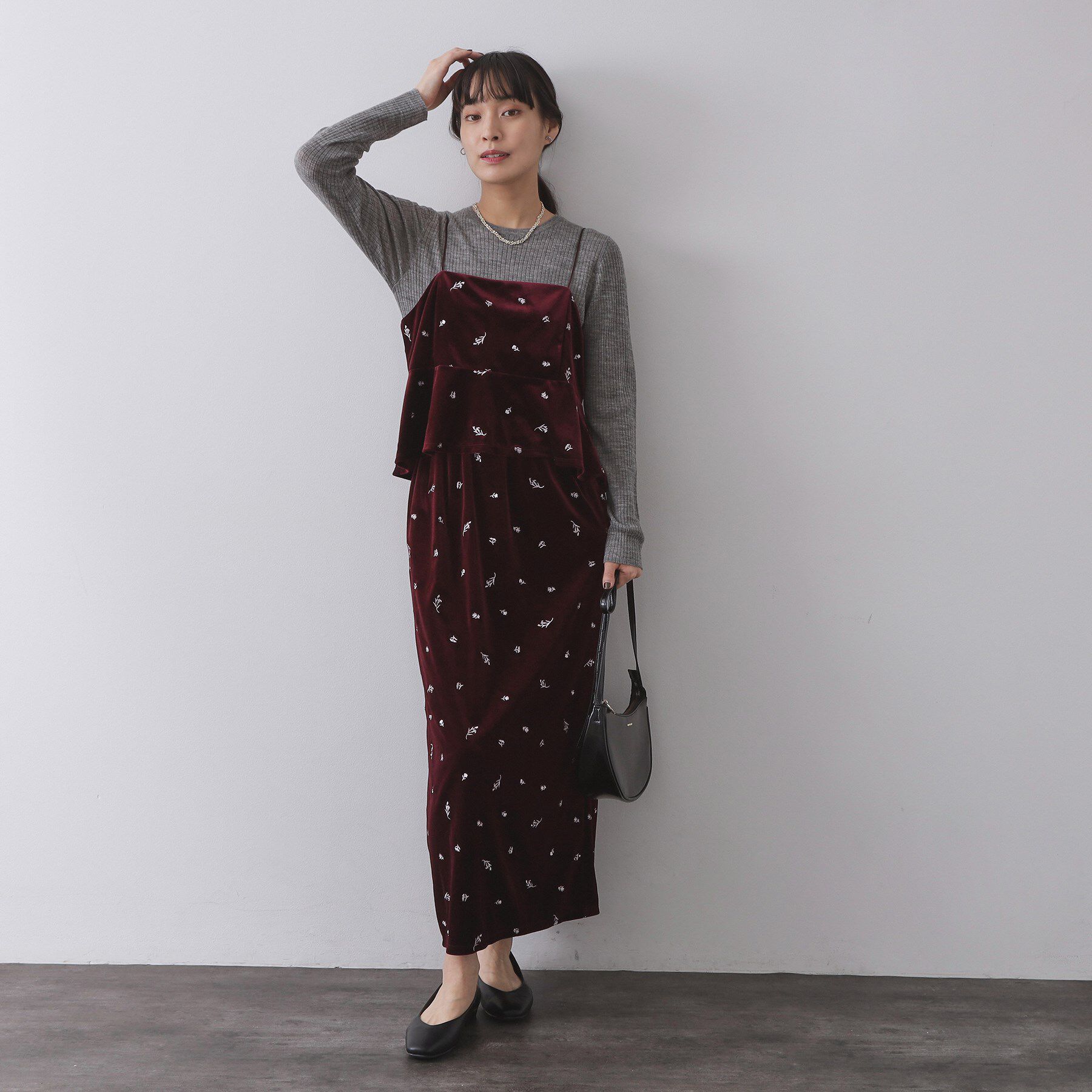 OPAQUE.CLIP「ベロアキャミ/セットアップ対応可【洗濯機OK】」|シャツ・ブラウス|