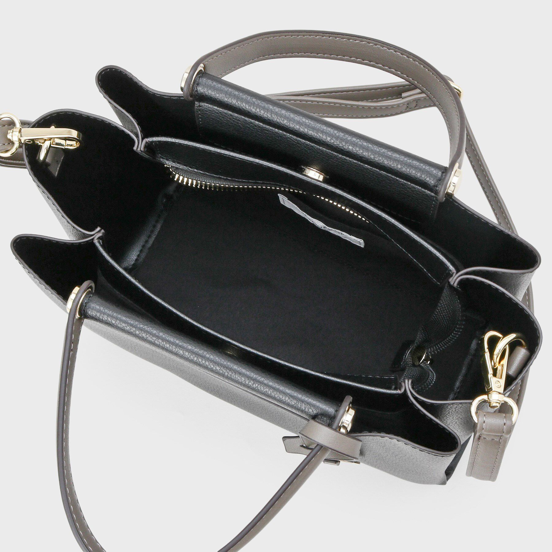 OPAQUE.CLIP「《BAILA掲載》3層仕様バイカラー合皮ミドルトートバッグ【軽量／2WAY】」|トートバッグ|