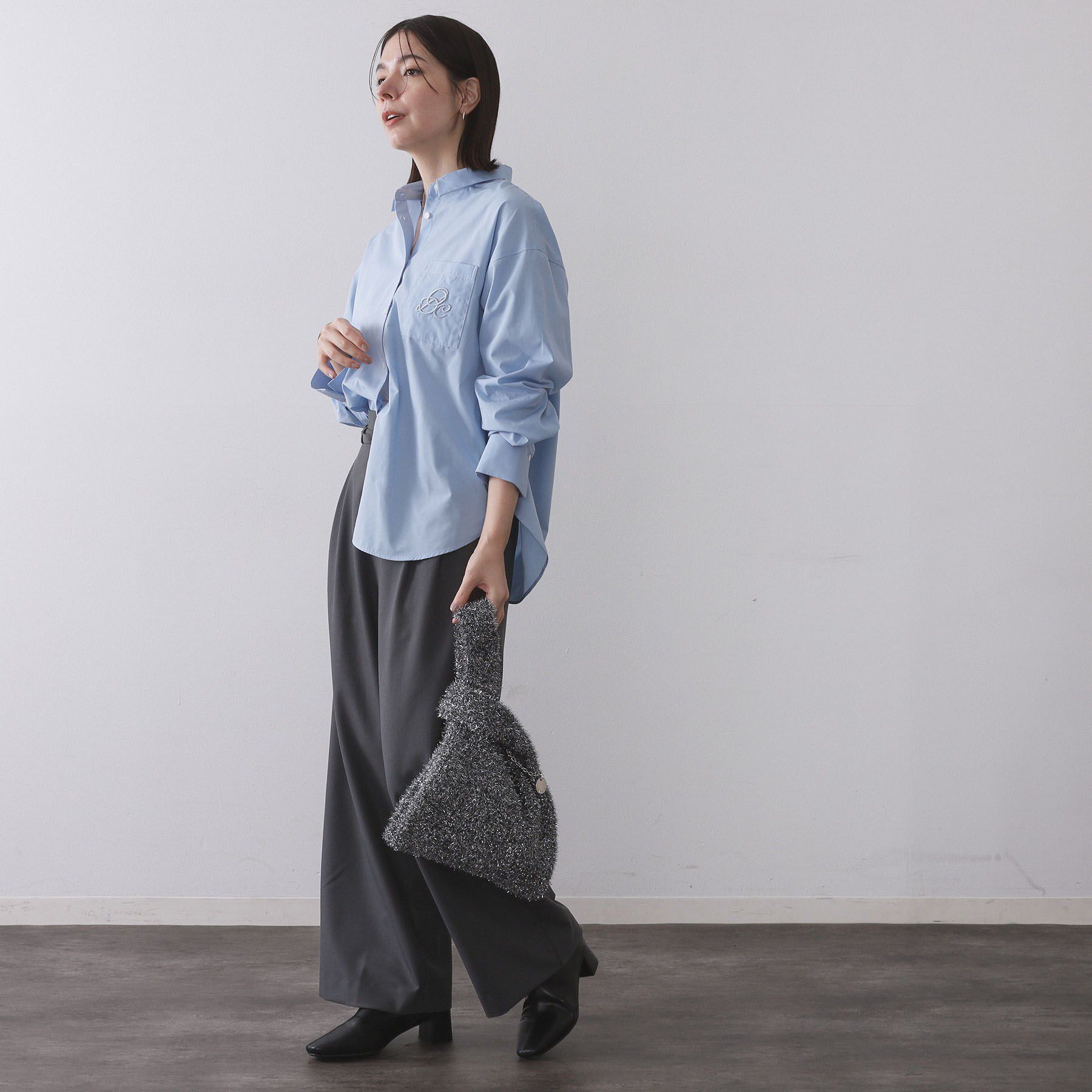 OPAQUE.CLIP「ポケット刺繍レギュラーカラーシャツ【洗濯機OK】」|シャツ・ブラウス|