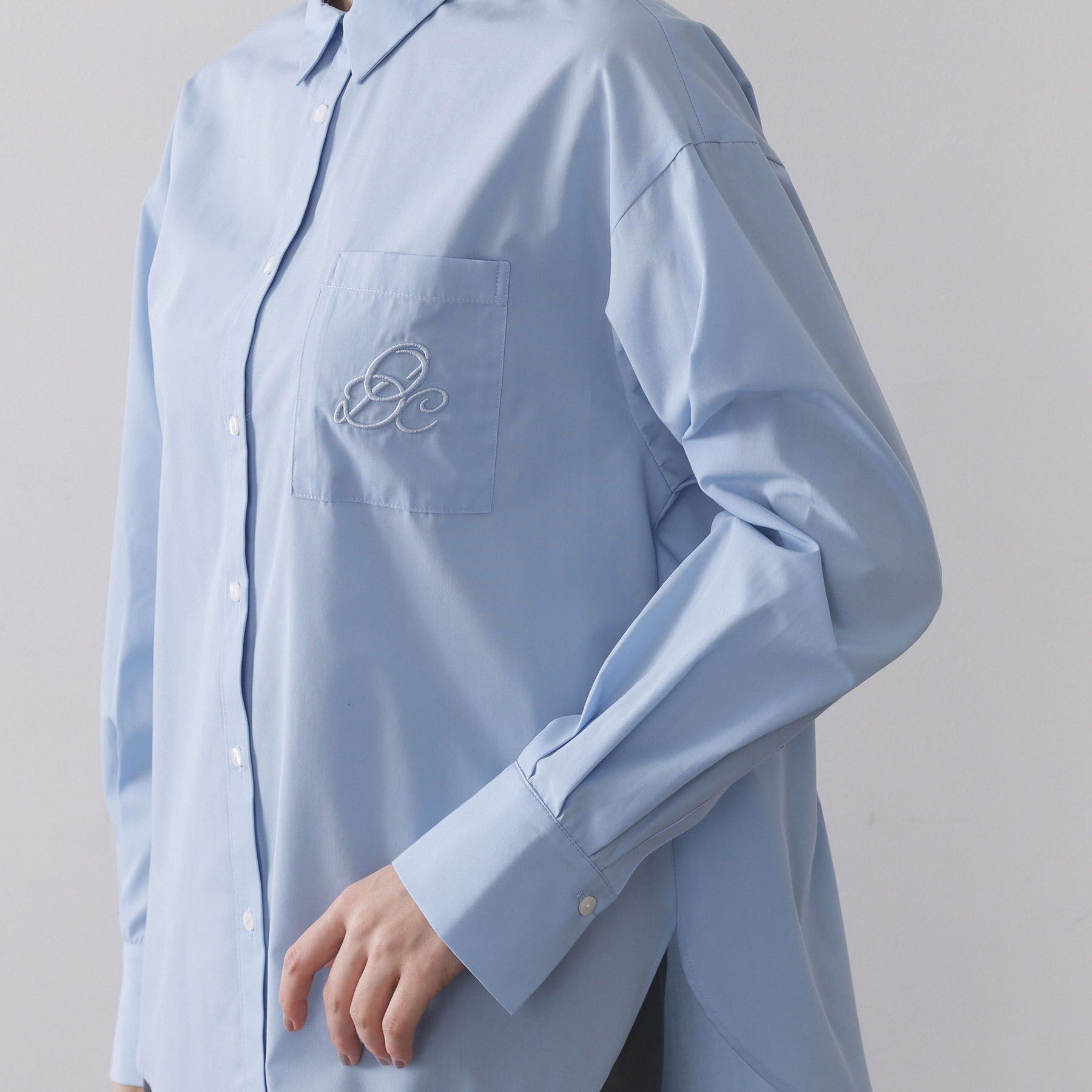 OPAQUE.CLIP「ポケット刺繍レギュラーカラーシャツ【洗濯機OK】」|シャツ・ブラウス|