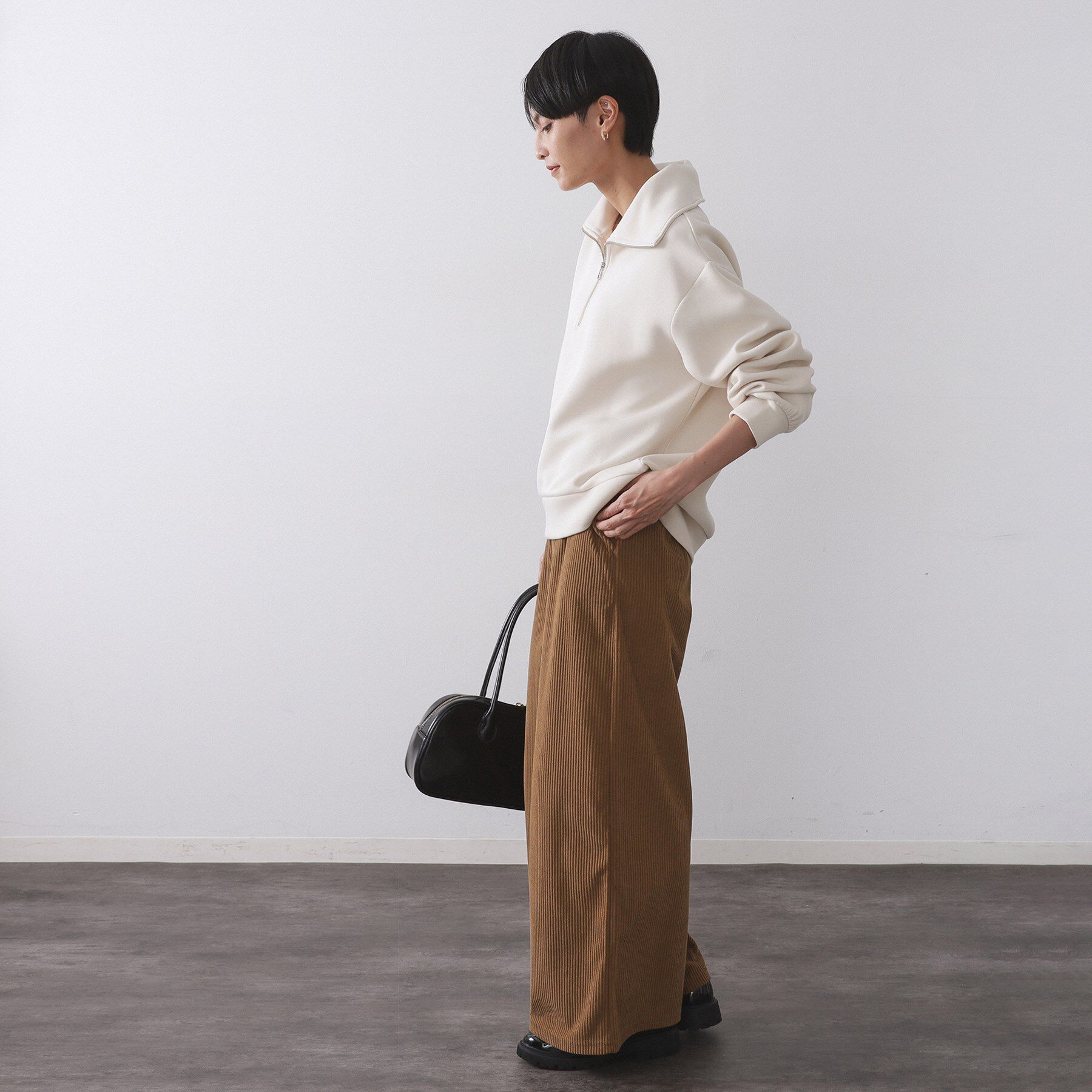 OPAQUE.CLIP「ゴーデュロイジャージイージーワイドパンツ【洗濯機OK】」|その他|