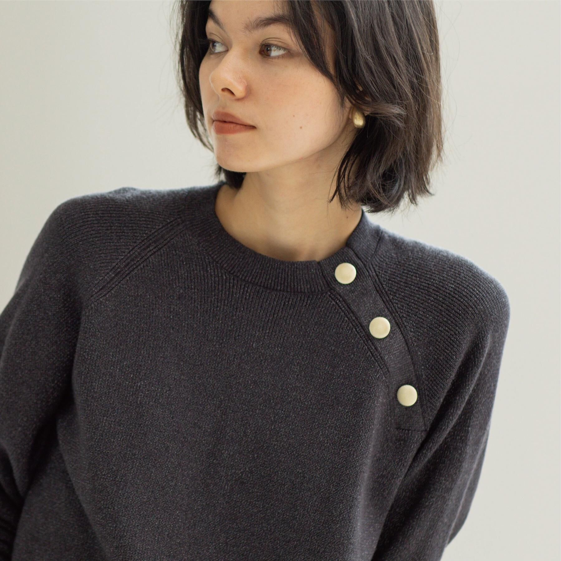 OPAQUE.CLIP「ボタンデザインラメニット【洗濯機OK】」|ニット・セーター|