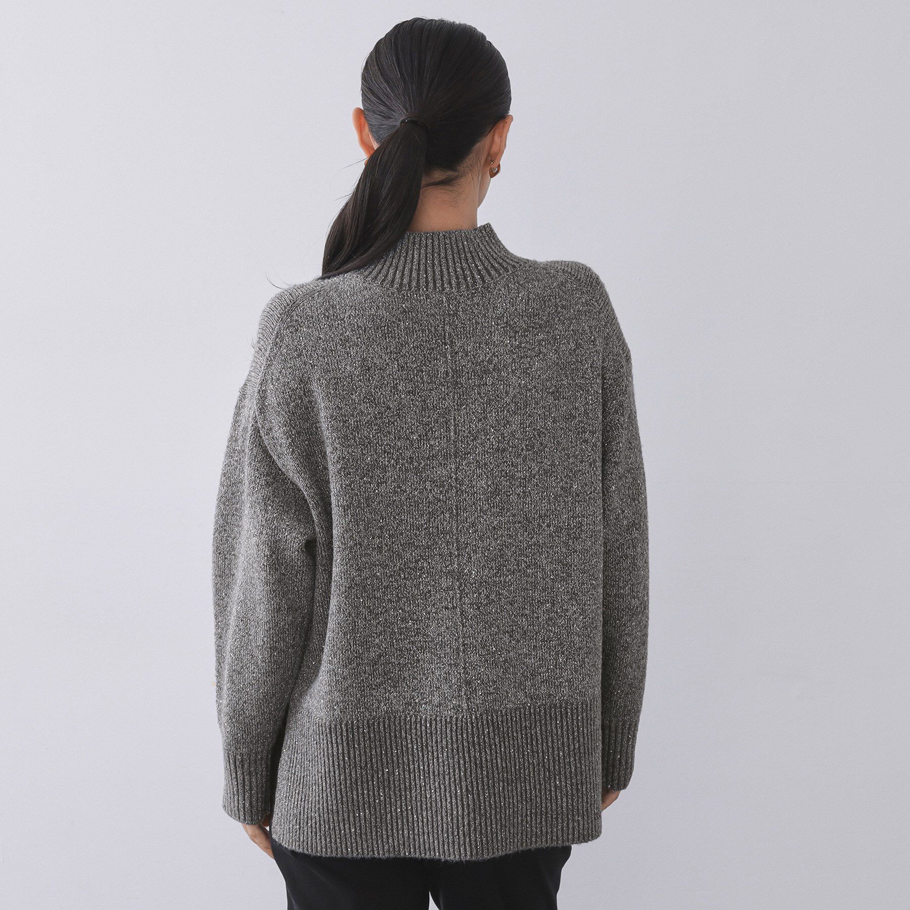 OPAQUE.CLIP「ラメスパンコールハイネックニット/セットアップ対応可【洗濯機OK】」|ニット・セーター|