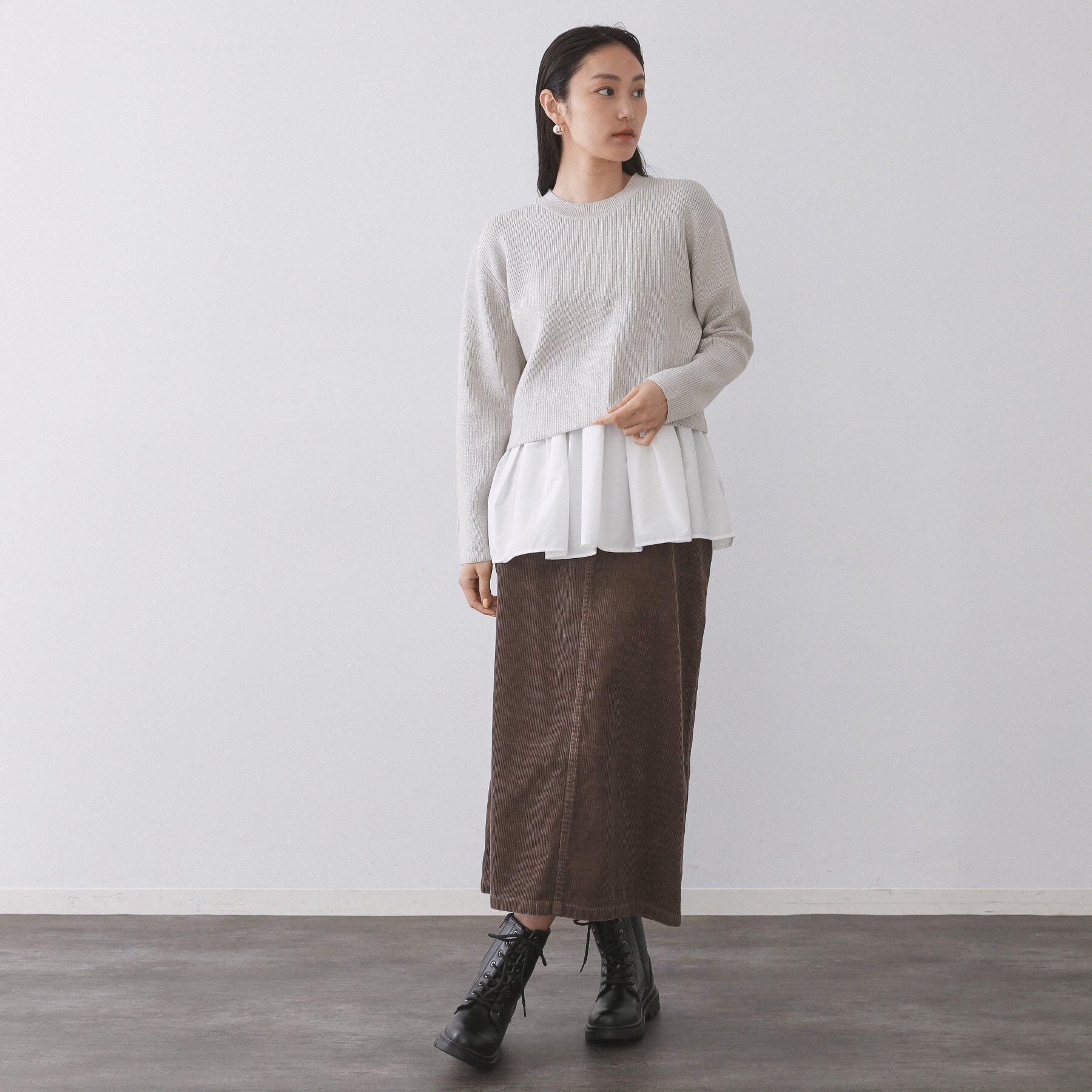 OPAQUE.CLIP「《ツインセット》ショートラメニット&times;フレアタンクトップ【洗濯機OK】」|その他|