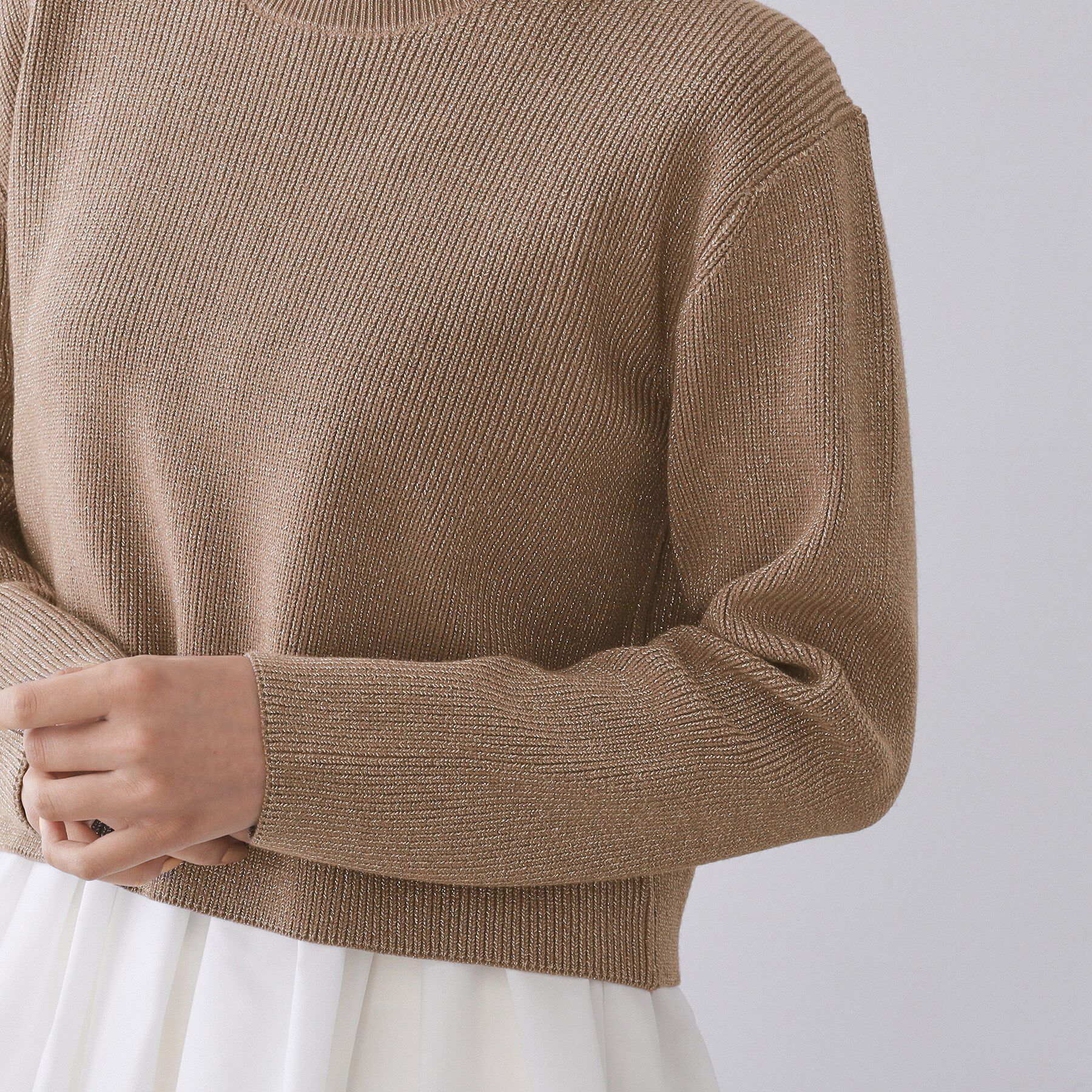 OPAQUE.CLIP「《ツインセット》ショートラメニット&times;フレアタンクトップ【洗濯機OK】」|その他|