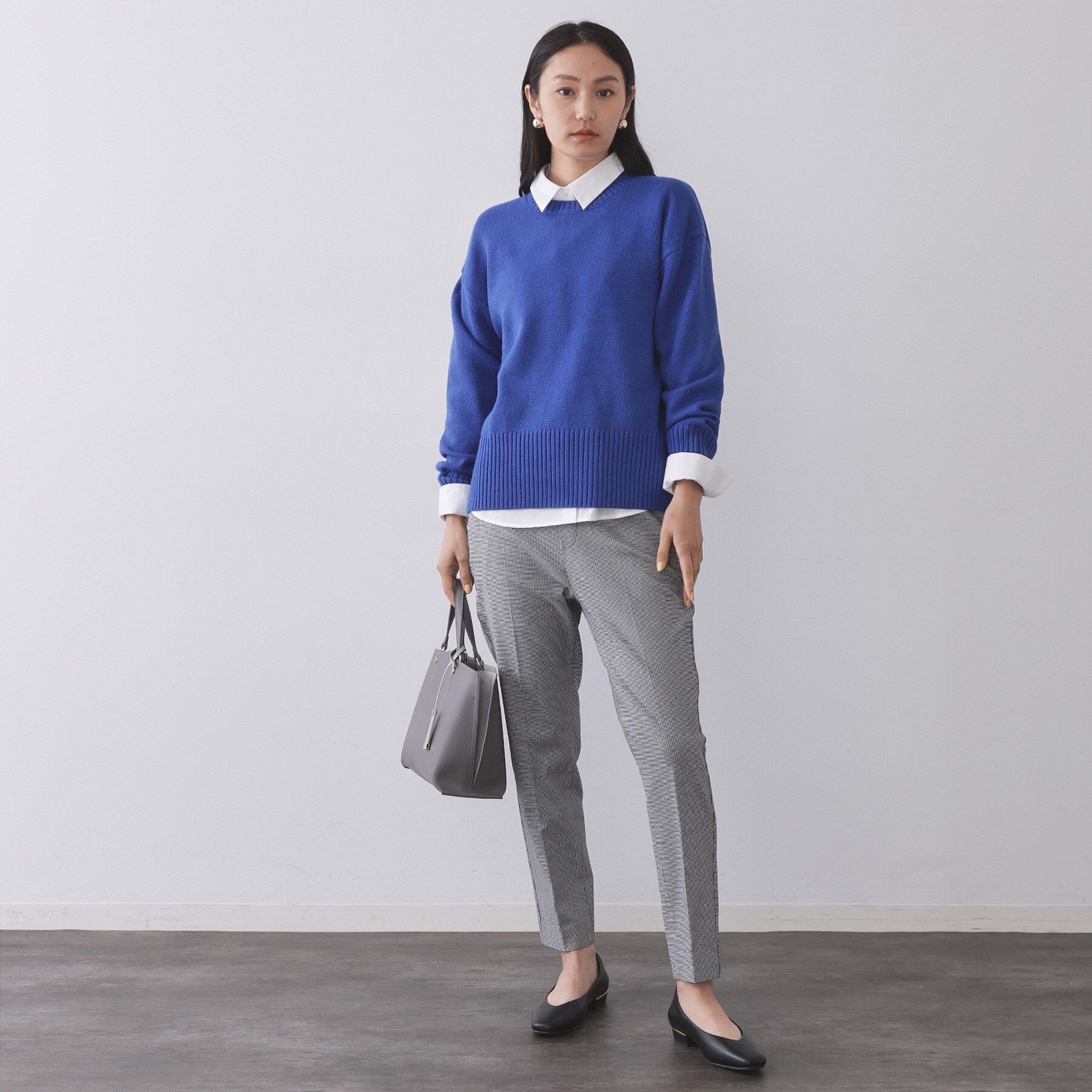 OPAQUE.CLIP「バックボタンリラクシーニット【洗濯機OK】」|ニット・セーター|