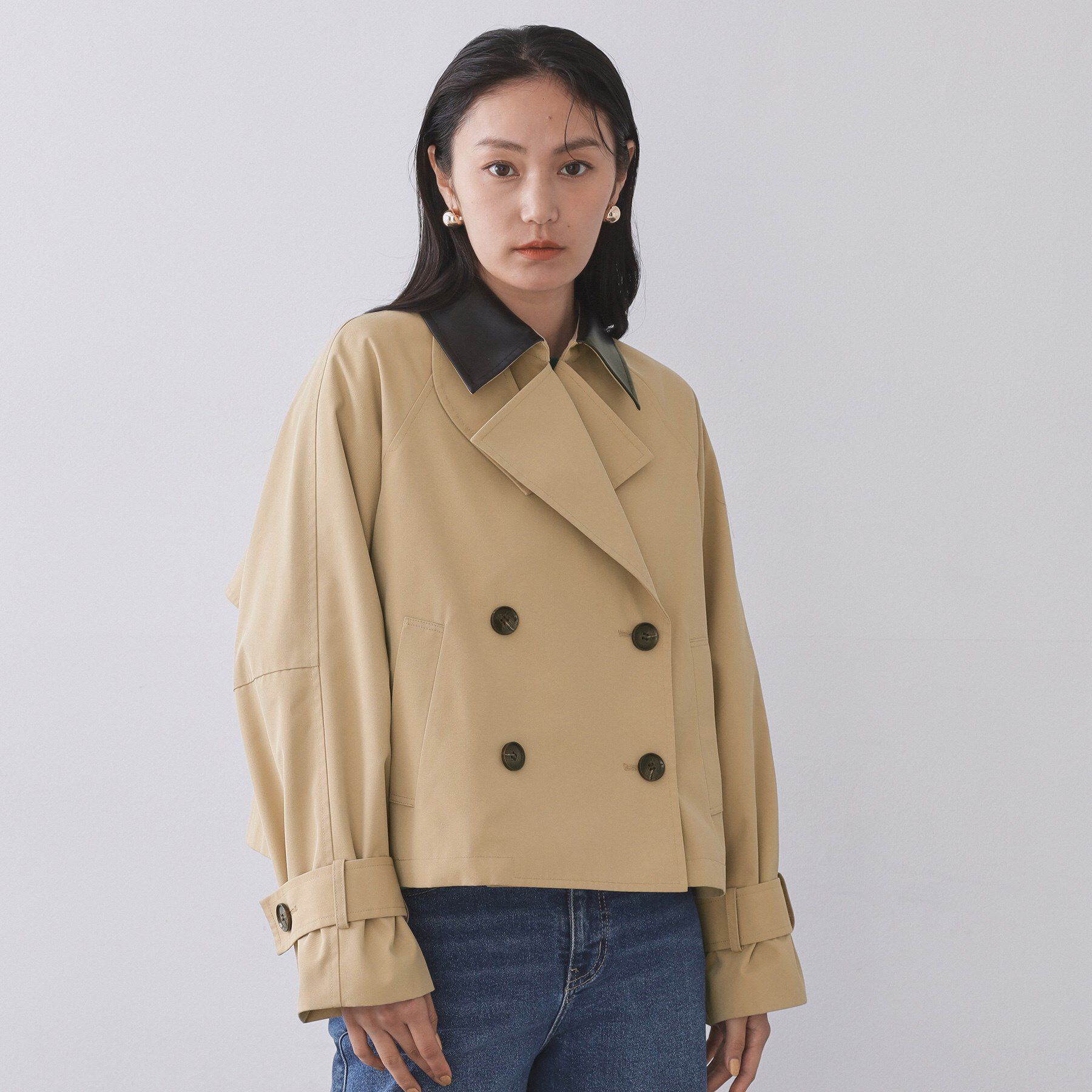 OPAQUE.CLIP「ショートトレンチコート【洗える】」|トレンチコート|