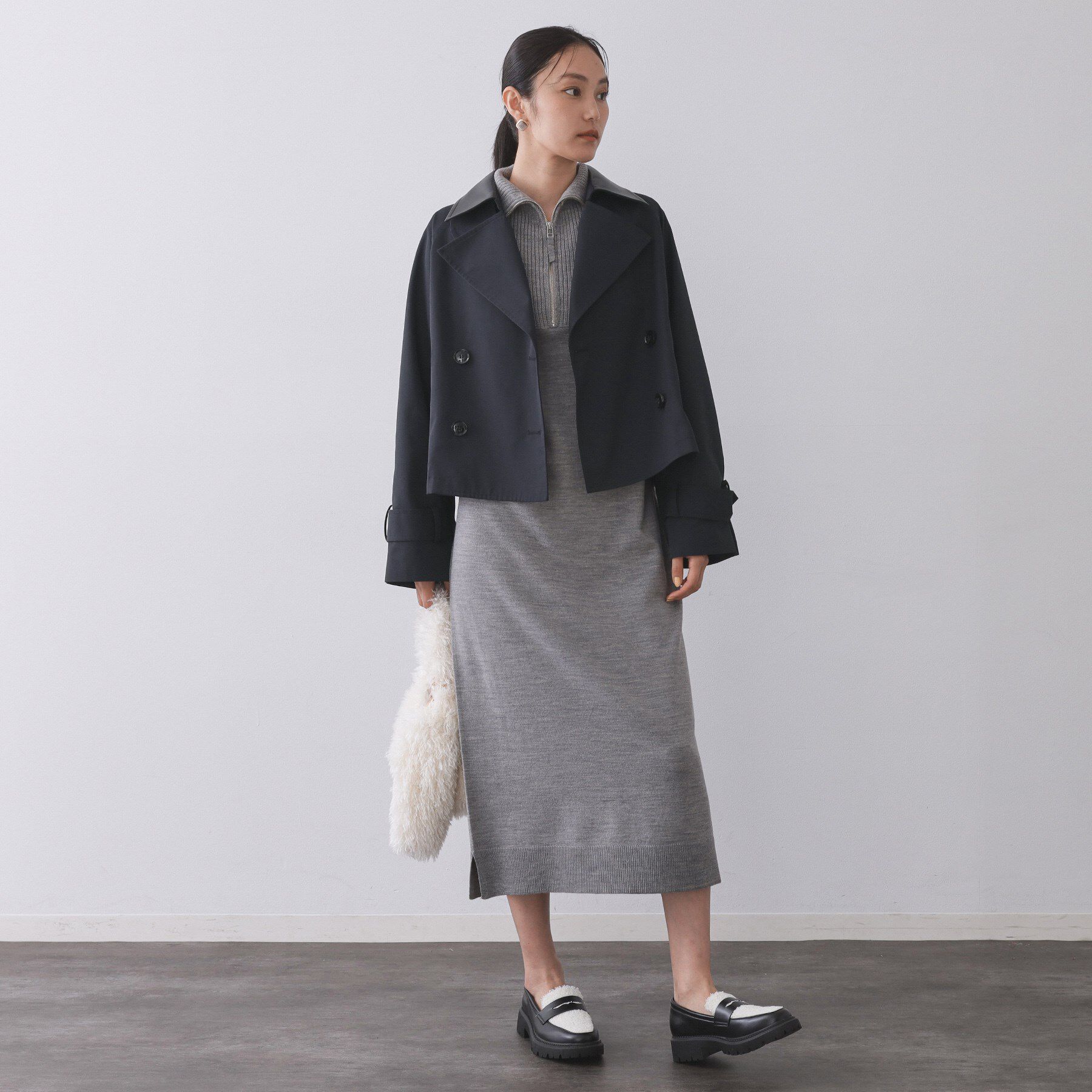 OPAQUE.CLIP「ショートトレンチコート【洗える】」|トレンチコート|