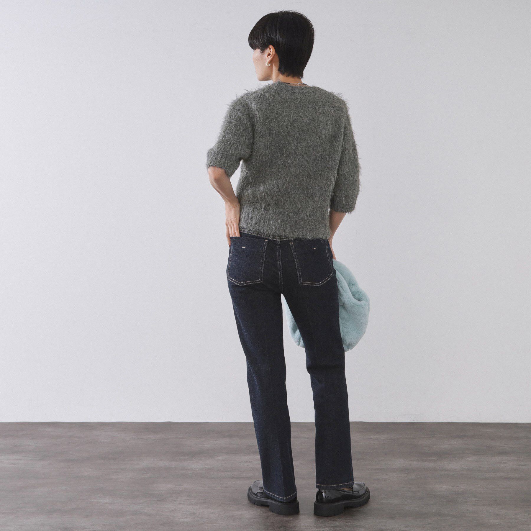 OPAQUE.CLIP「フェザーヤーンニット【洗濯機OK/抗ピル】」|ニット・セーター|
